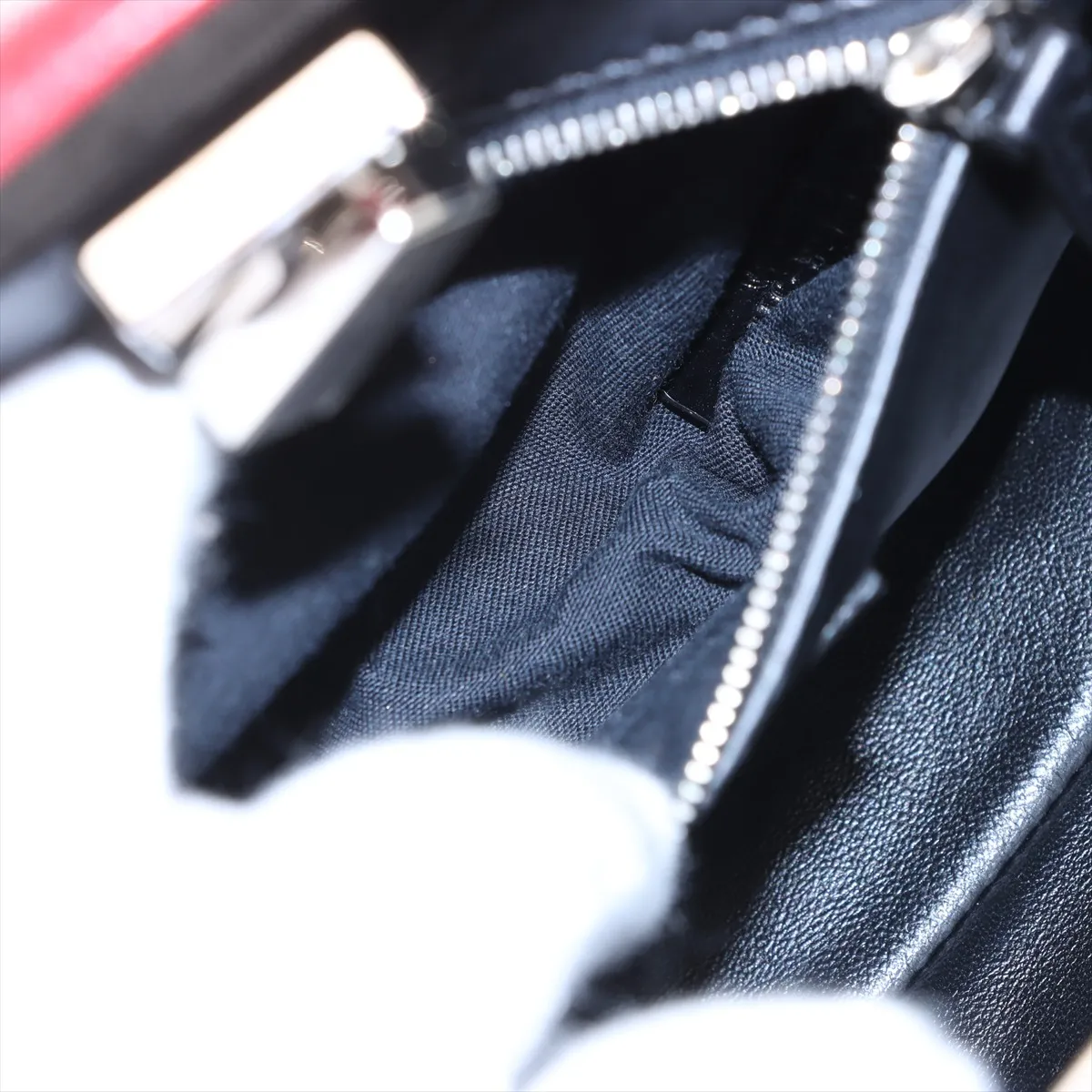 Mini Peekaboo Leather 2-Way Handbag, Black 8BN244 — view 10