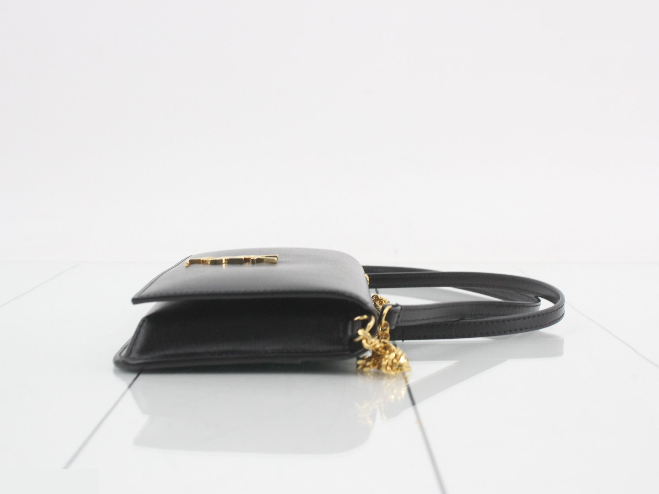 Leather chain shoulder bag — view 3