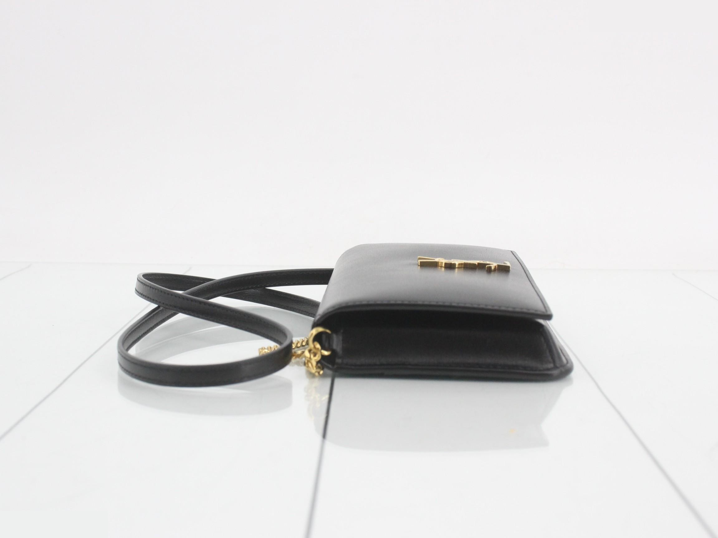 Leather chain shoulder bag — view 4