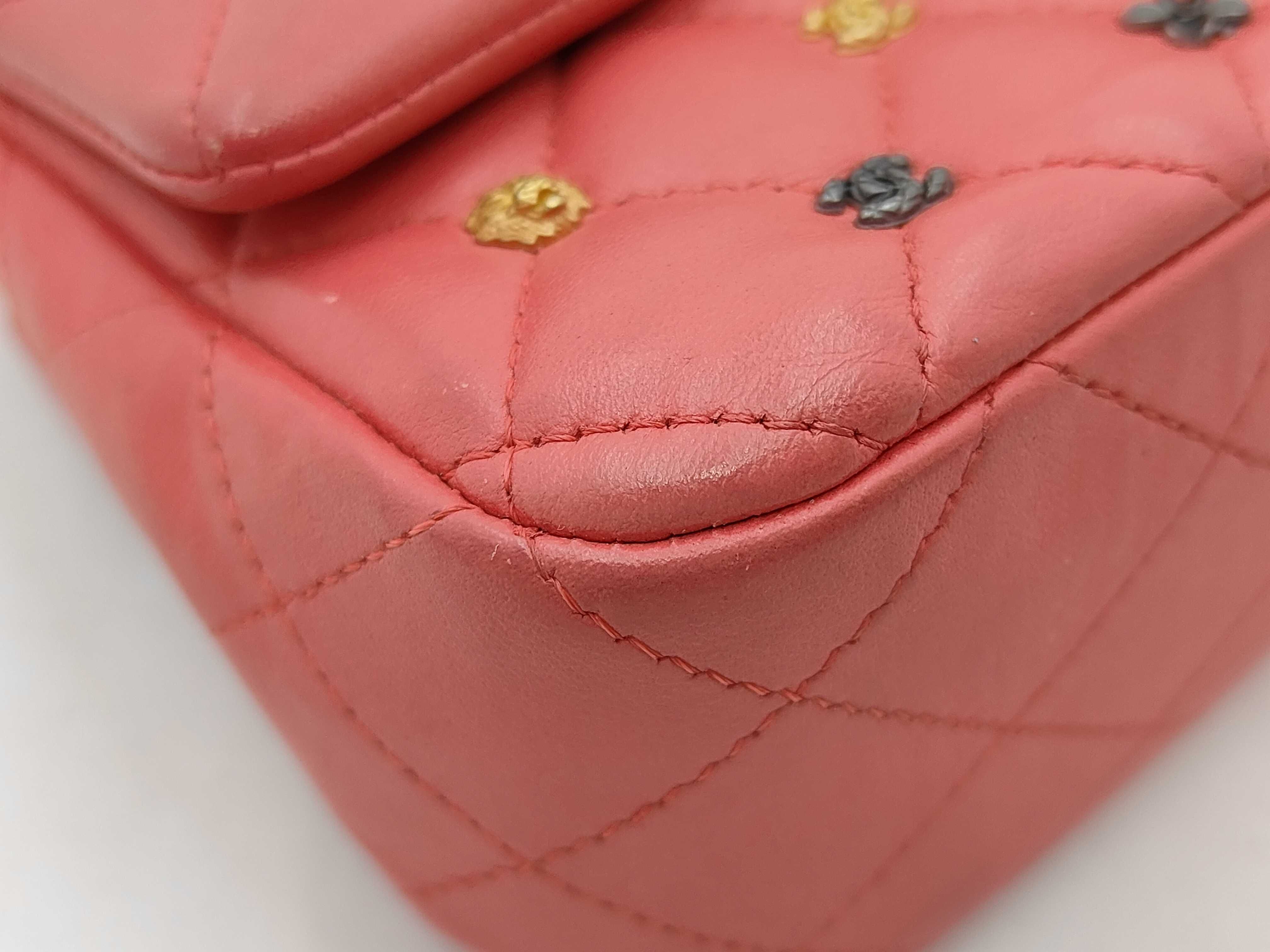 Matelassé 20 Studded Lambskin Chain Shoulder Bag with Gold Hardware, Card and Seal Serial Number 26, Pink Shoulder Bag — view 4