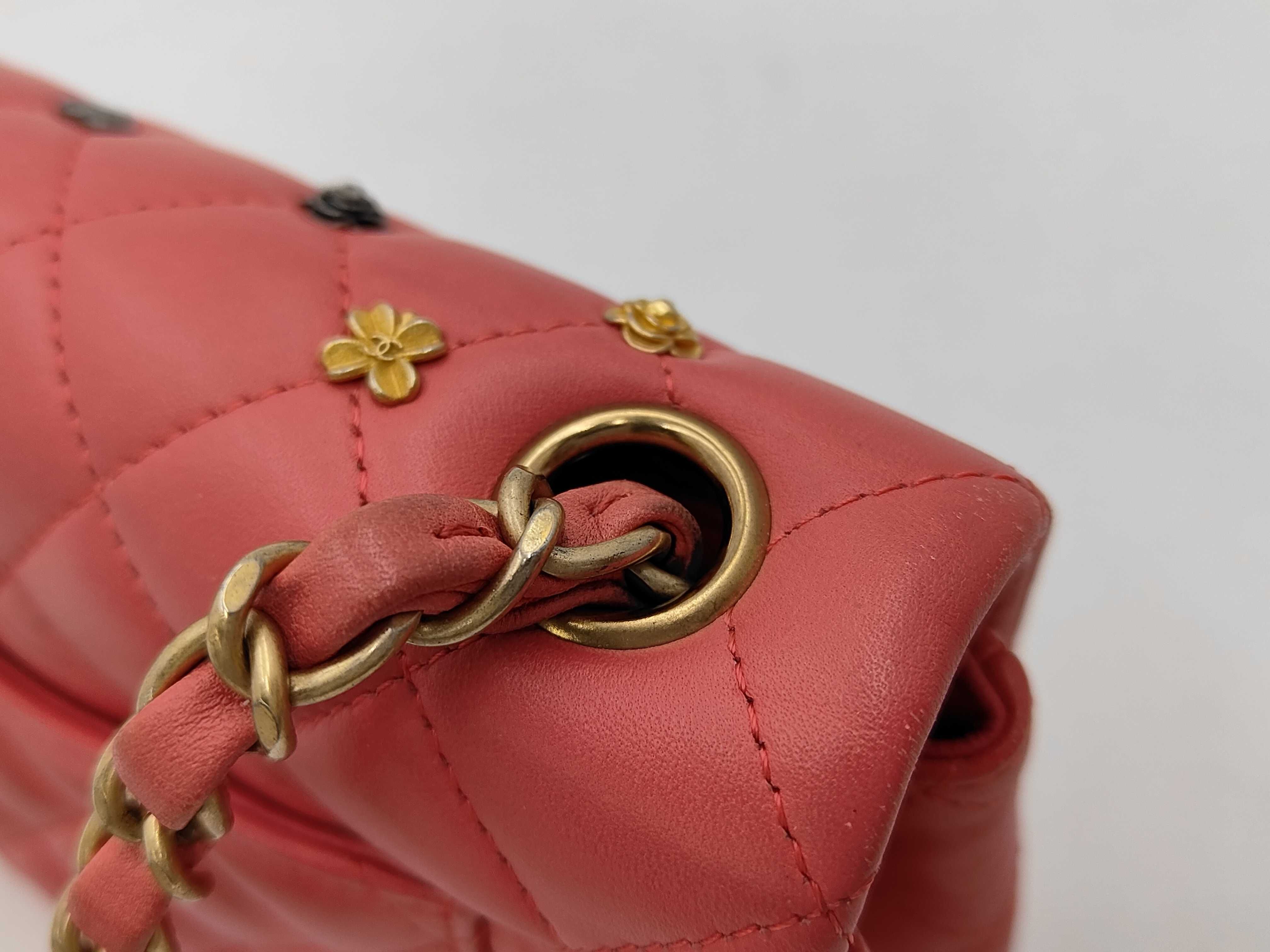 Matelassé 20 Studded Lambskin Chain Shoulder Bag with Gold Hardware, Card and Seal Serial Number 26, Pink Shoulder Bag — view 7