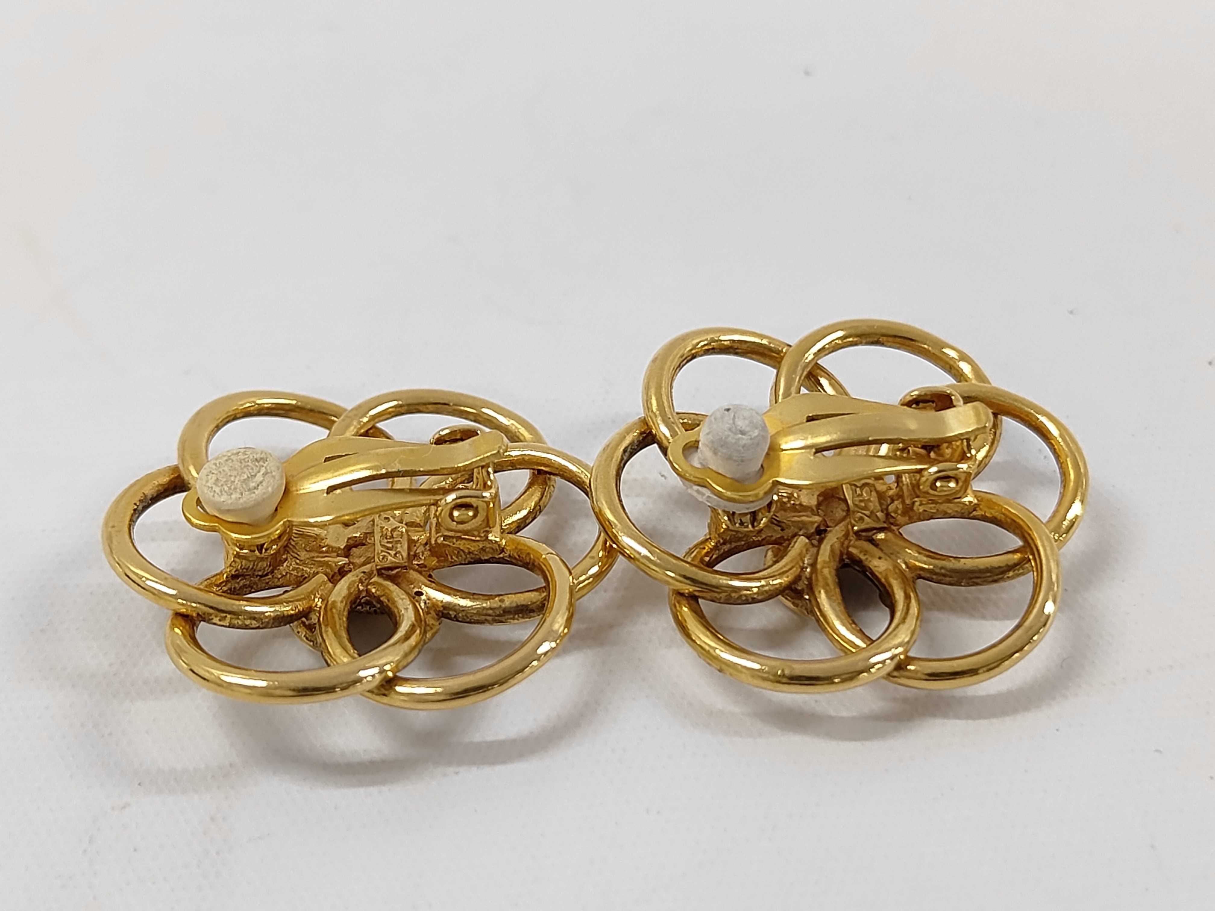 Earrings, Chanel Coco Mark Flower Motif, Plated, 245g, 12.4g — view 3
