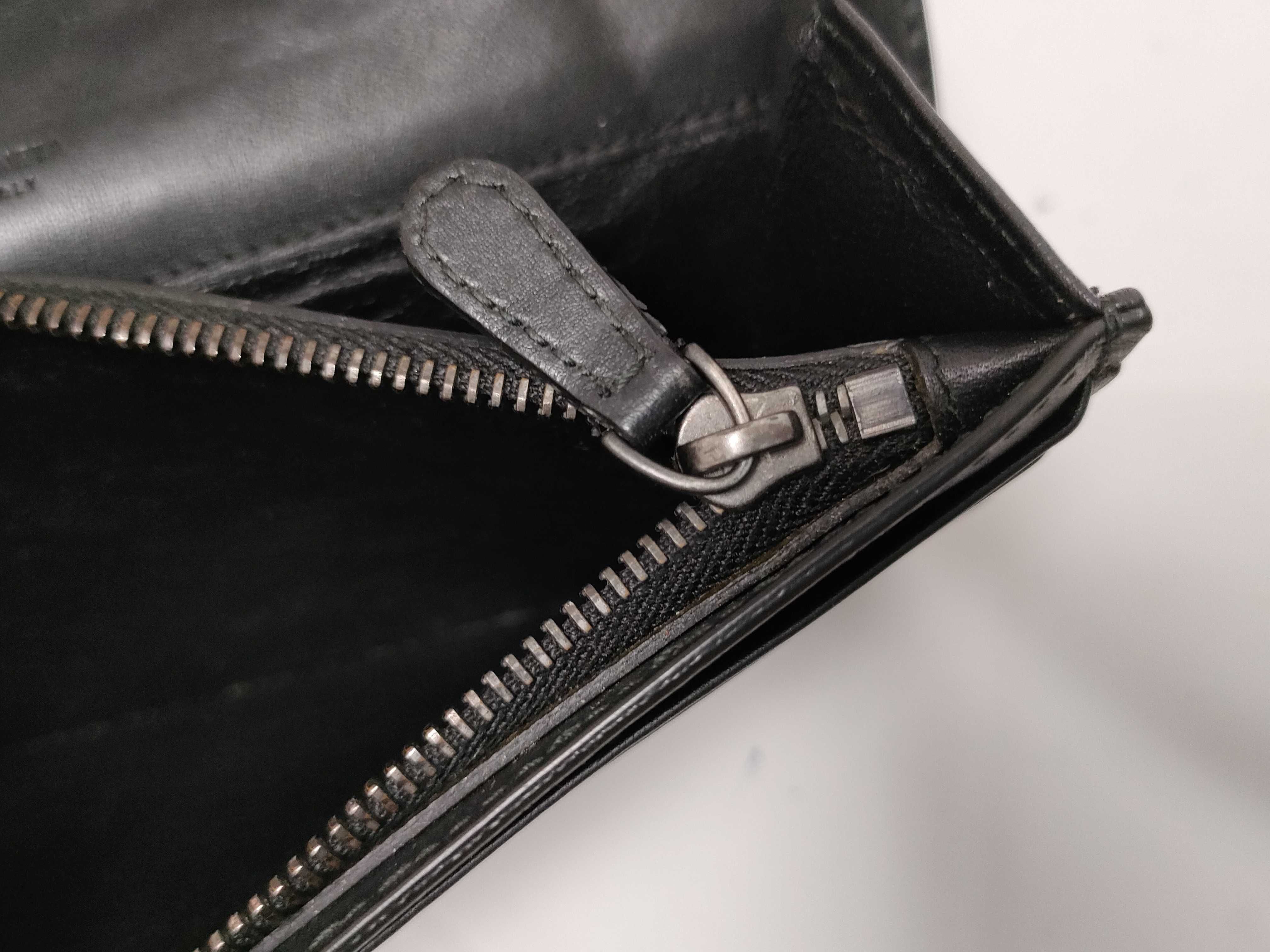 Intrecciato Long Wallet Leather Black — view 6