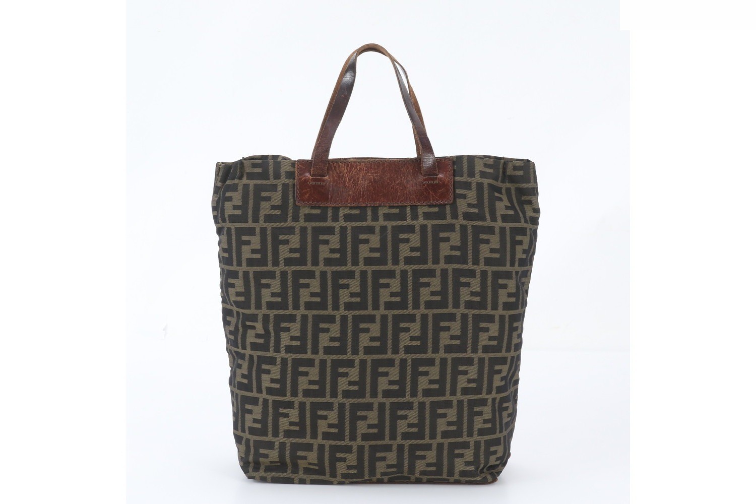 Zucca Leather Nylon Tote Bag, Shoulder Bag