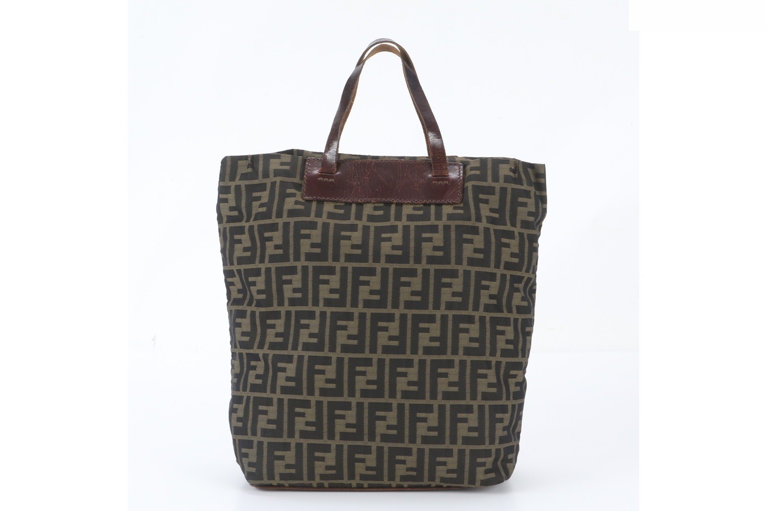Zucca Leather Nylon Tote Bag, Shoulder Bag — view 3
