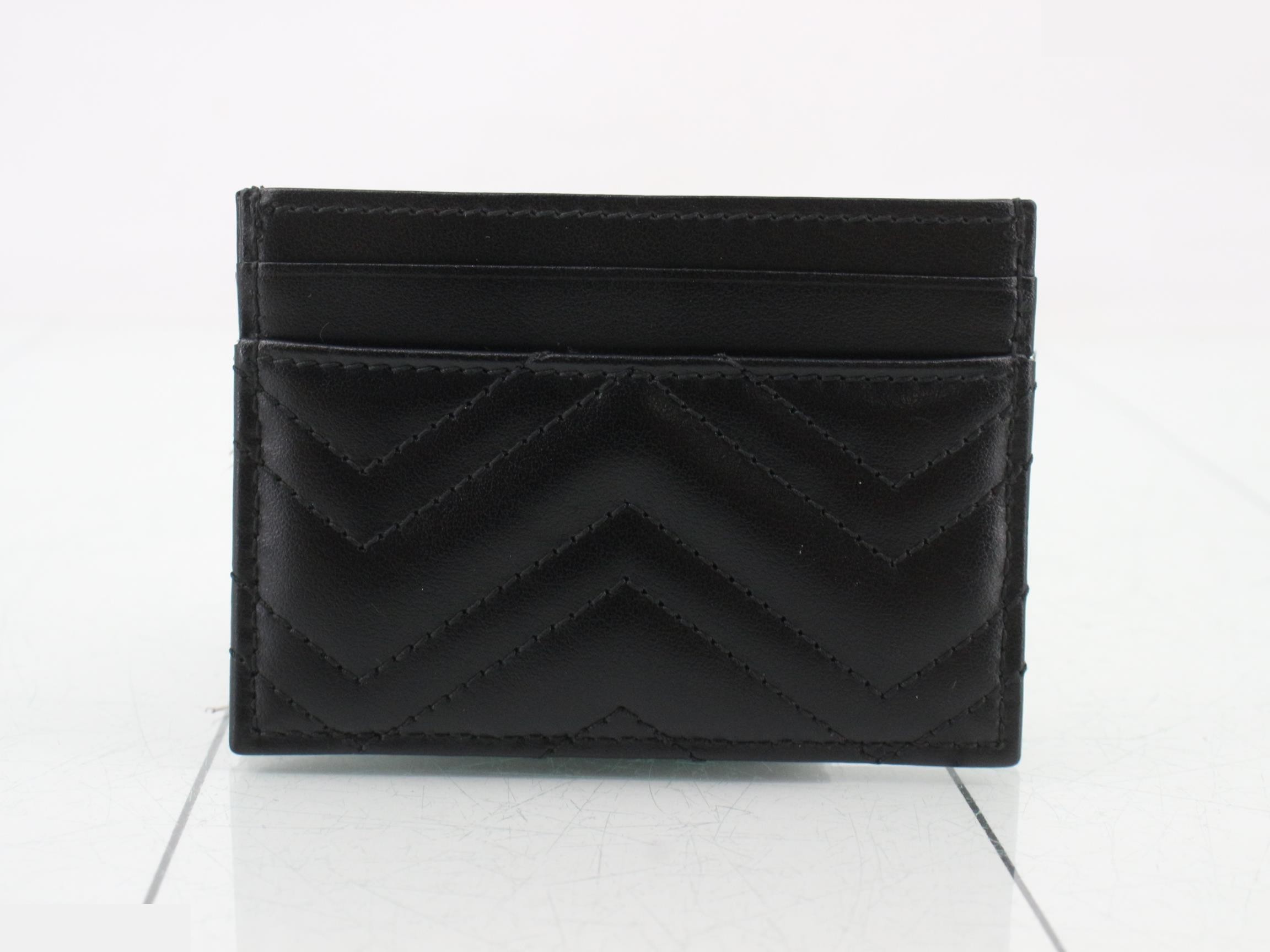Double G card case, unused, retail price ¥49,500, black. — view 2
