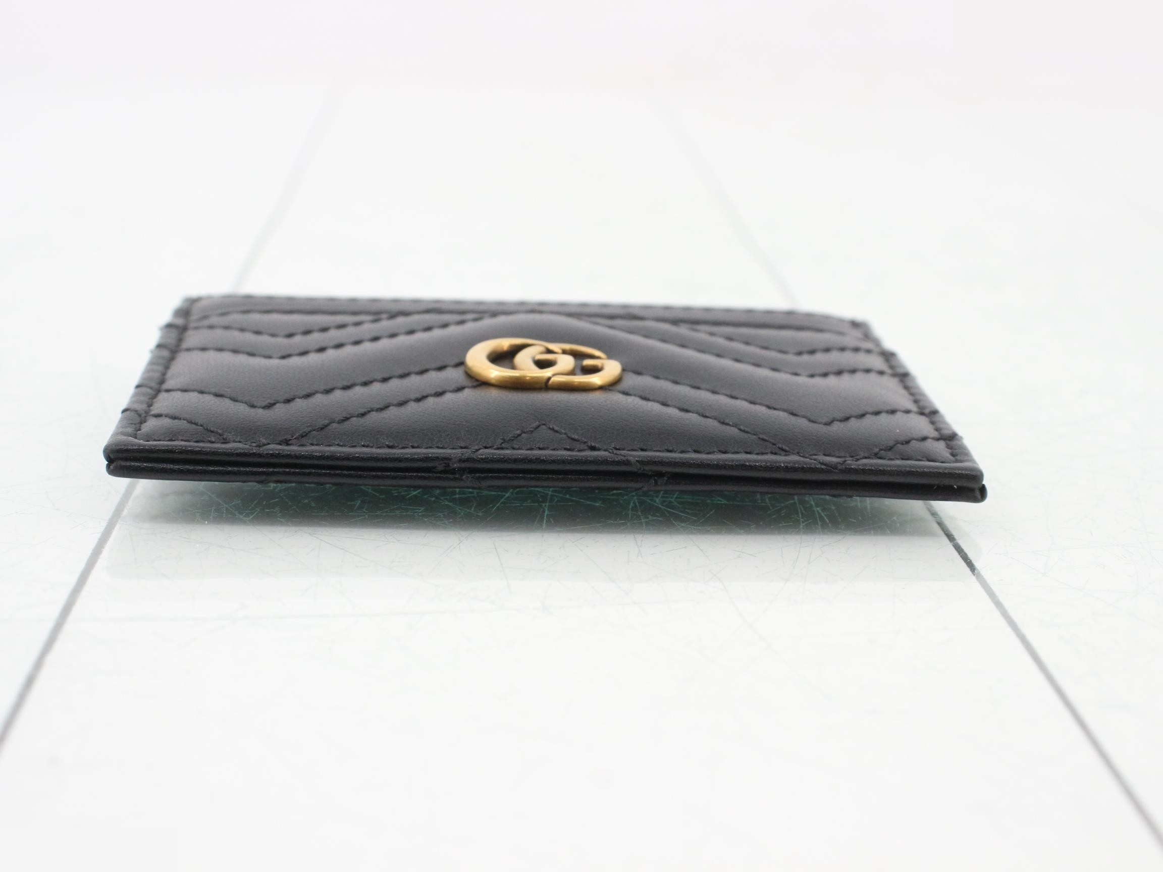Double G card case, unused, retail price ¥49,500, black. — view 3