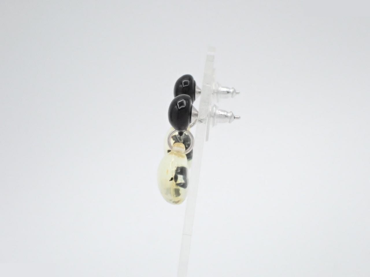 Coco Mark Clear Swing Earrings — view 3