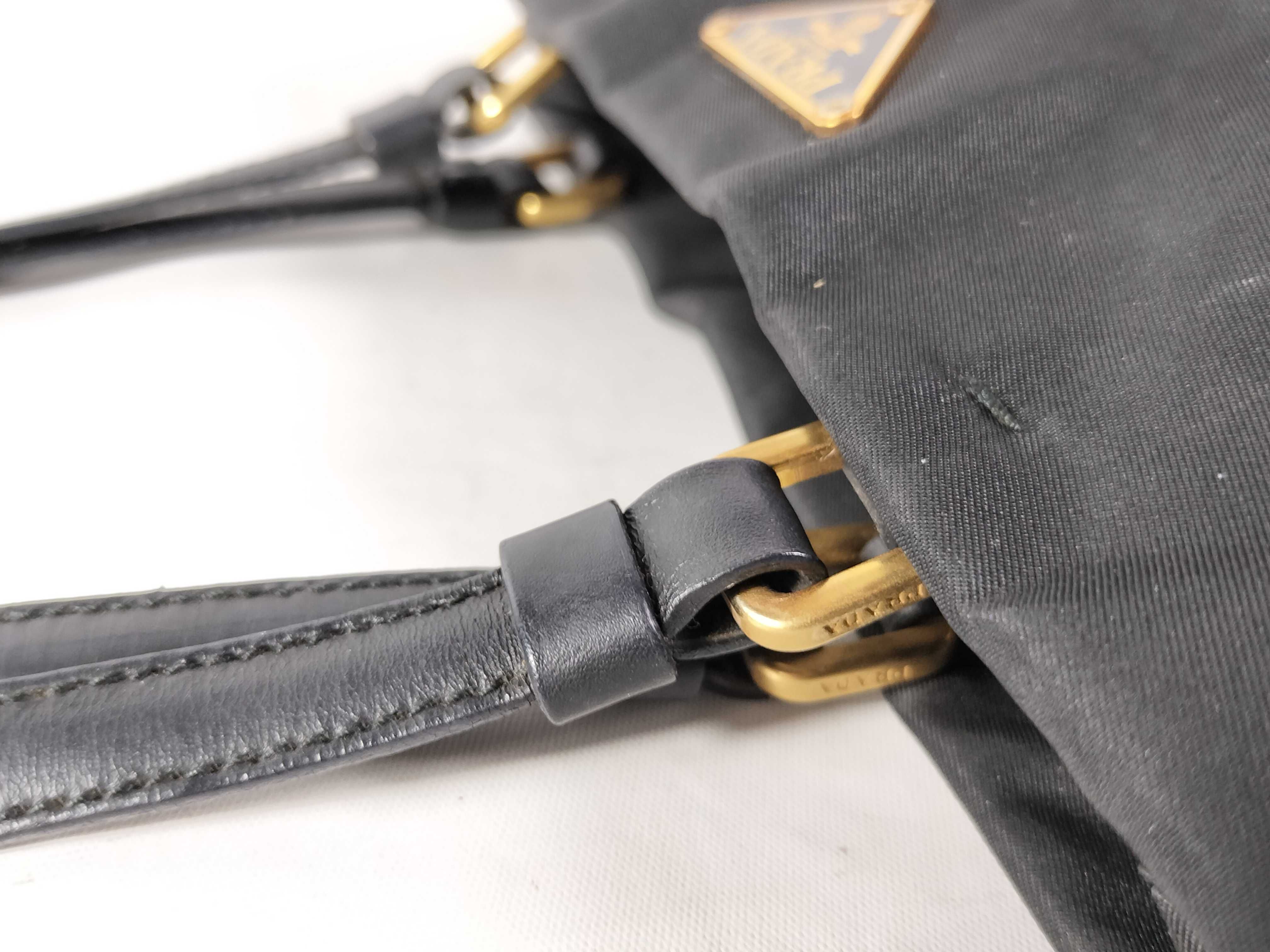 Nylon Handbag (White Tag, Size 50) - Black Tote Bag — view 4