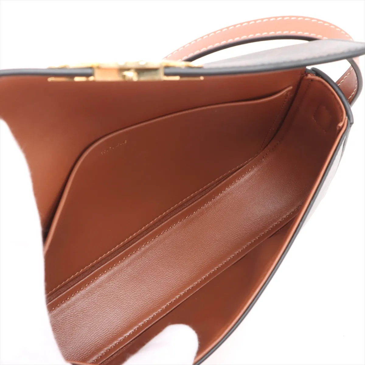 Triomphe Claude PVC x Leather Shoulder Bag Brown — view 6