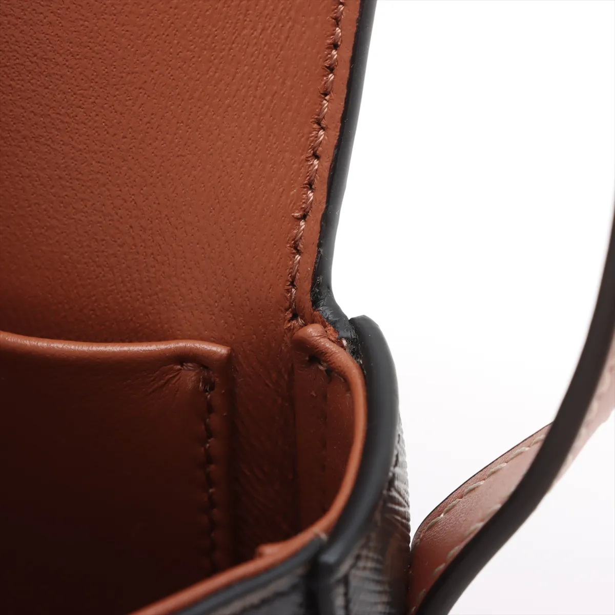 Triomphe Claude PVC x Leather Shoulder Bag Brown — view 9