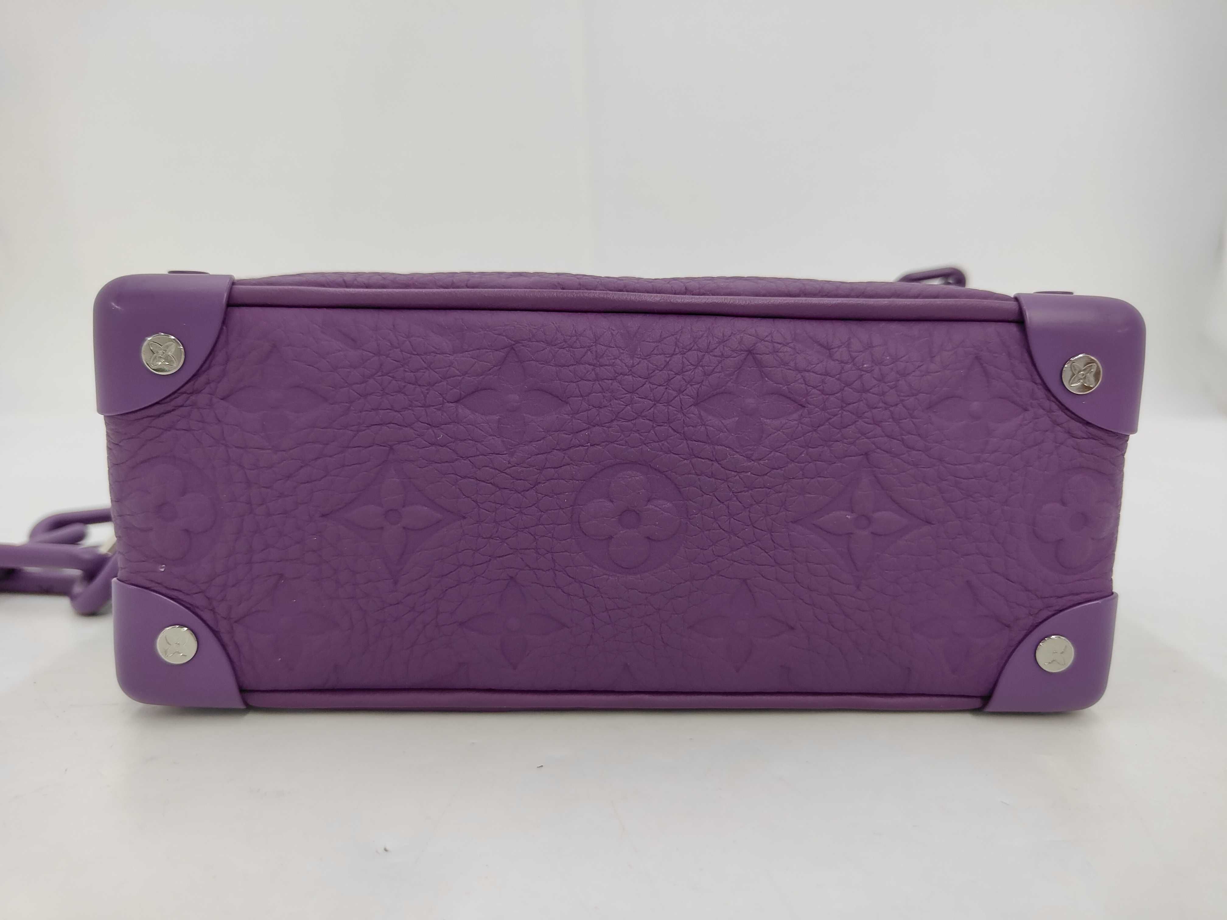 Mini Soft Trunk Shoulder Bag, Purple — view 6