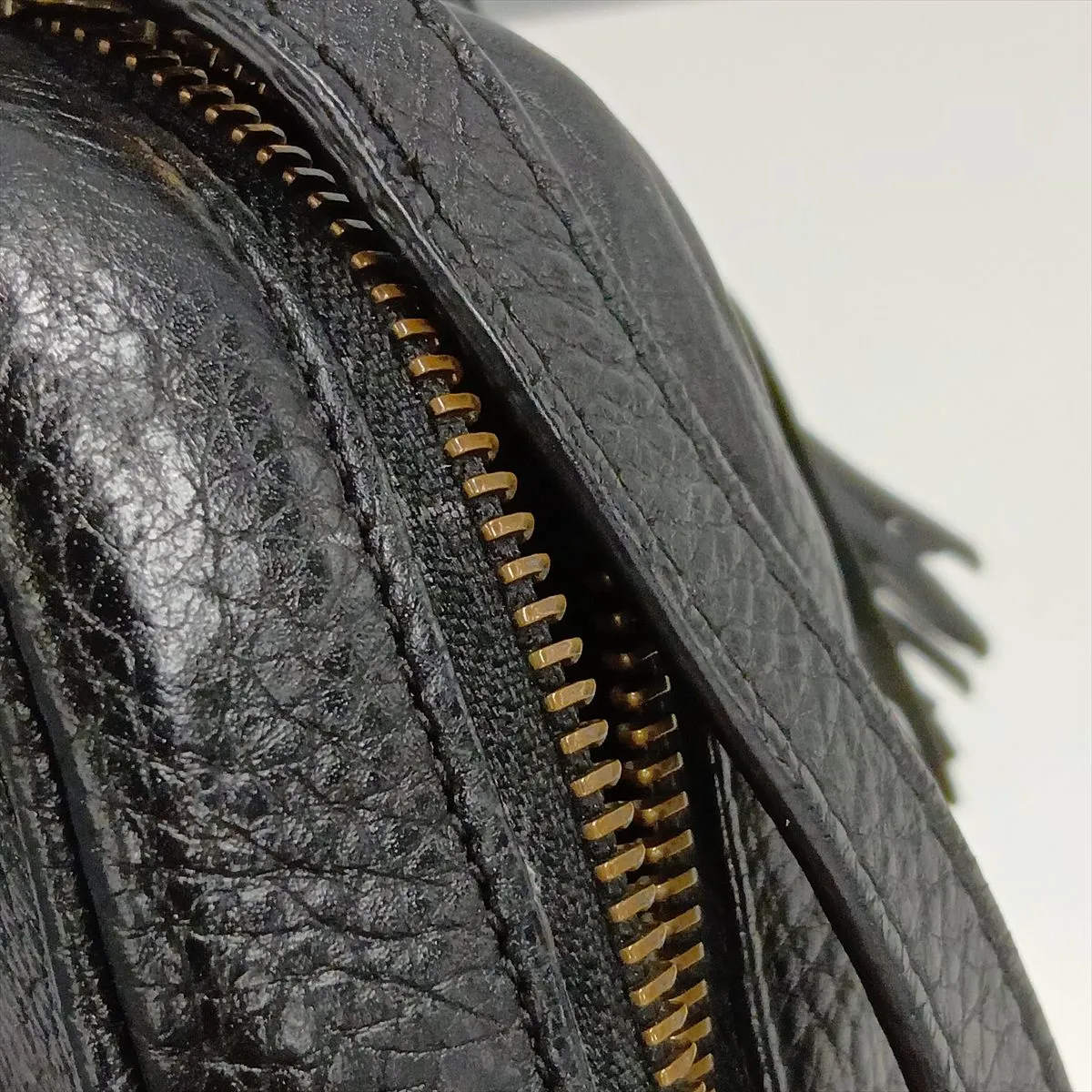 Soho Leather Shoulder Bag, Black, 347994 — view 12