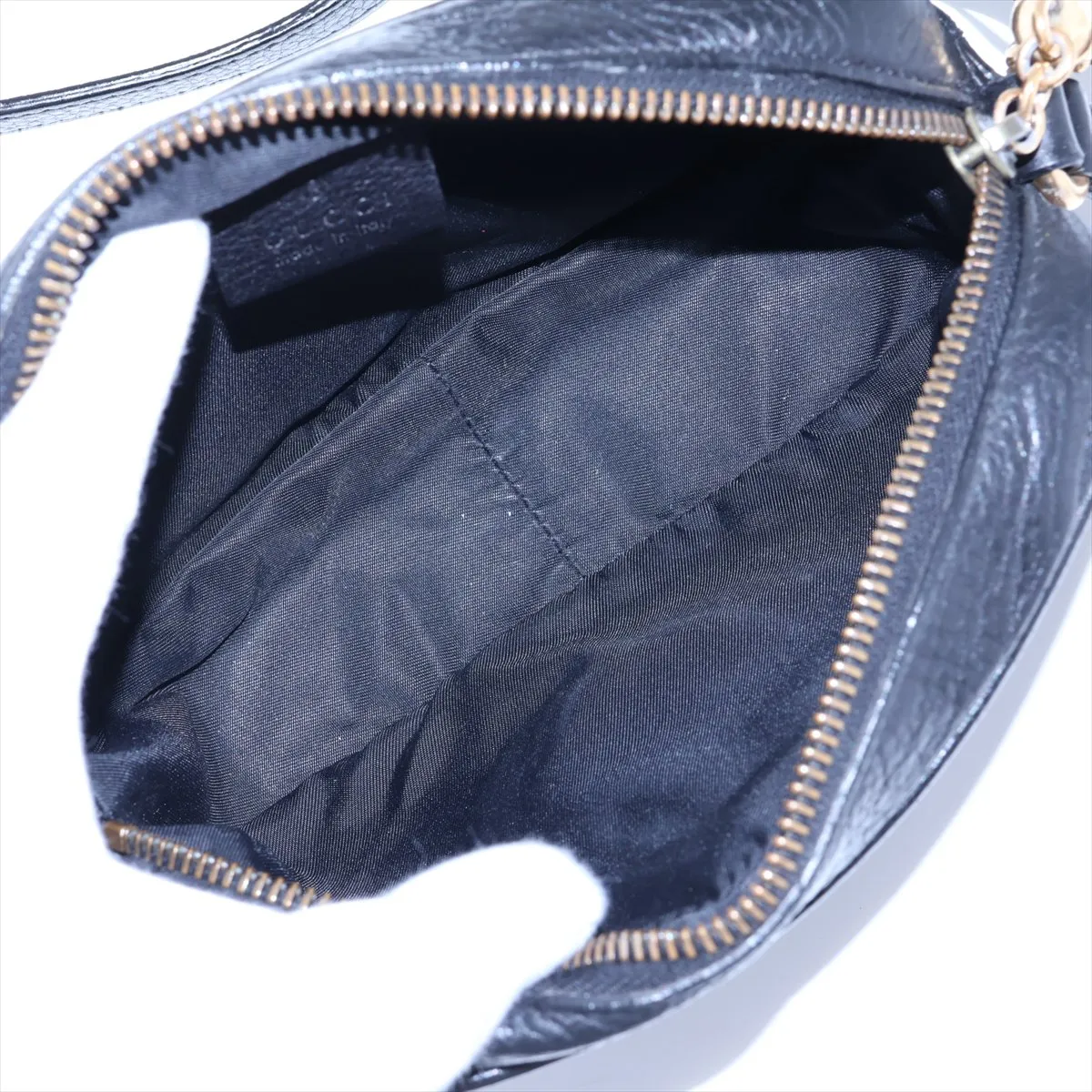 Soho Leather Shoulder Bag, Black, 347994 — view 6