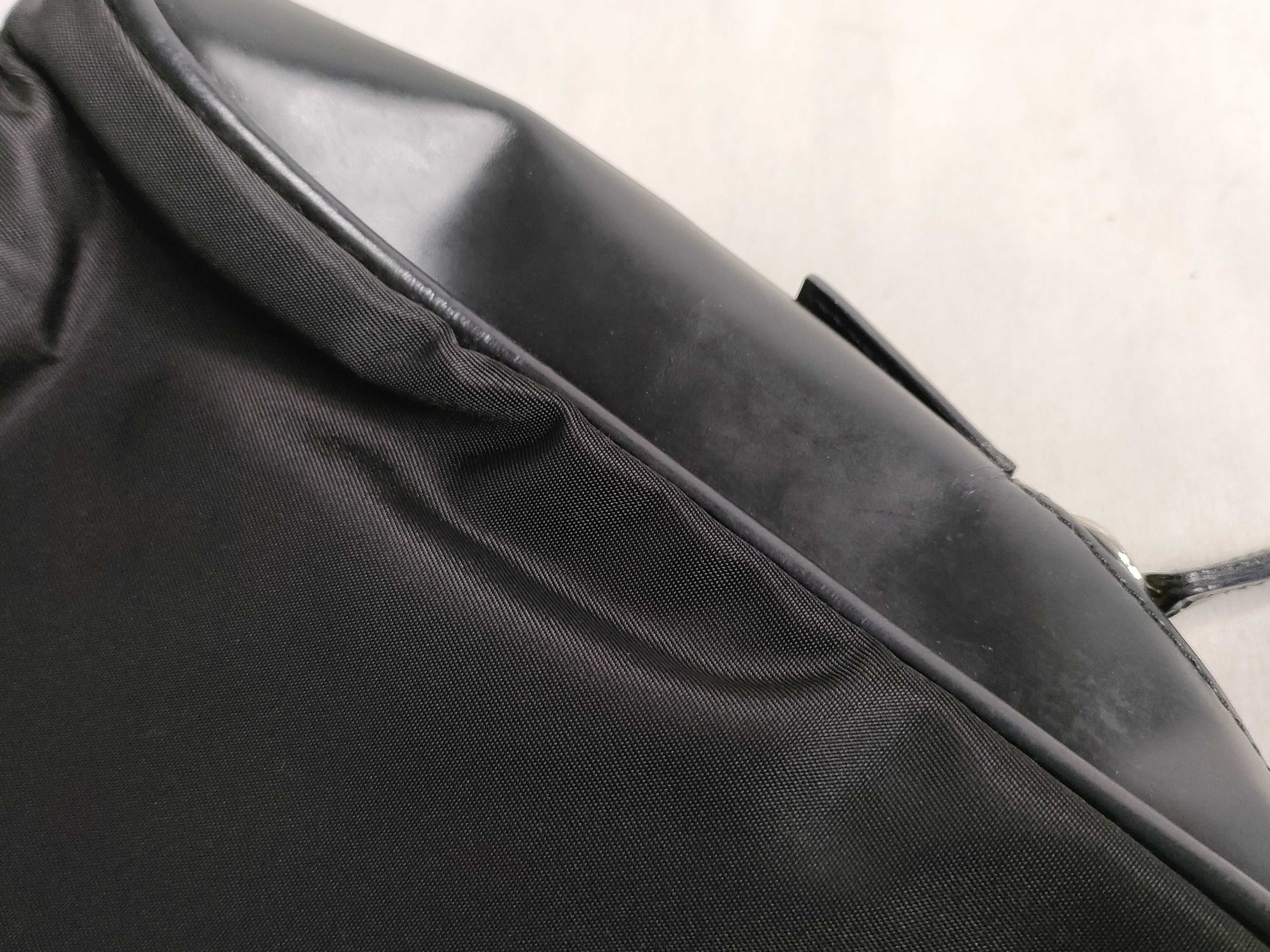 Nylon x Leather Tote Bag Black Tote Bag — view 15