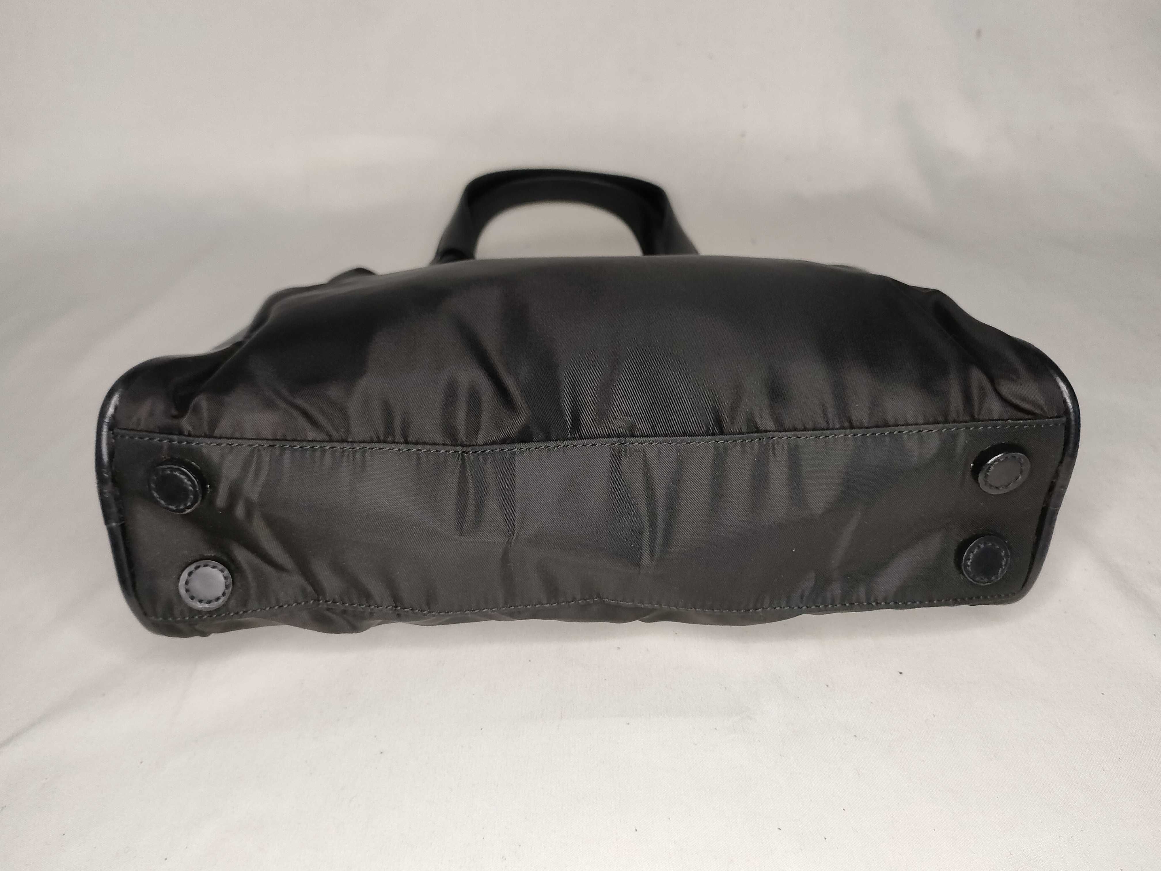 Nylon x Leather Tote Bag Black Tote Bag — view 7