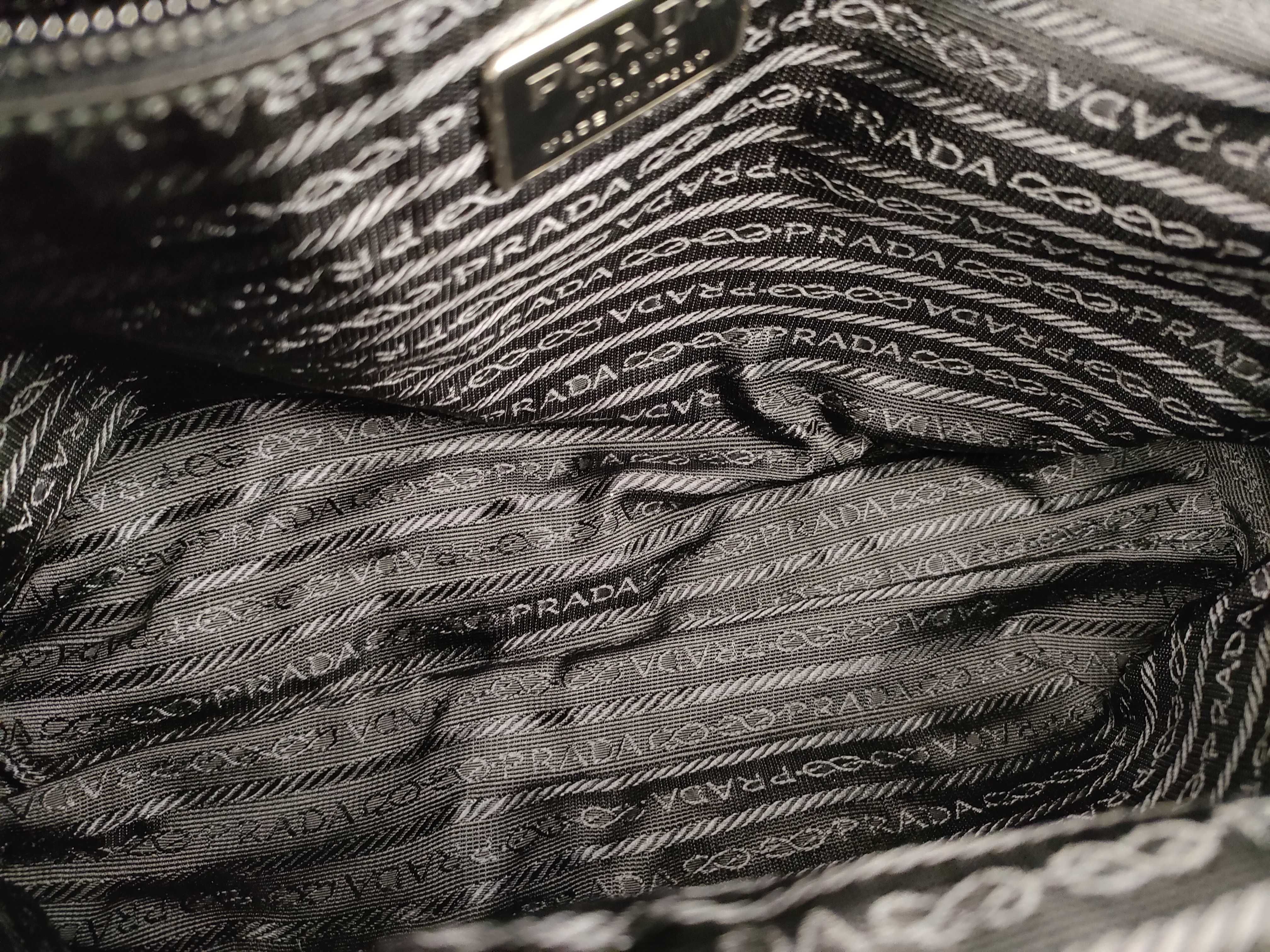Nylon x Leather Tote Bag Black Tote Bag — view 10