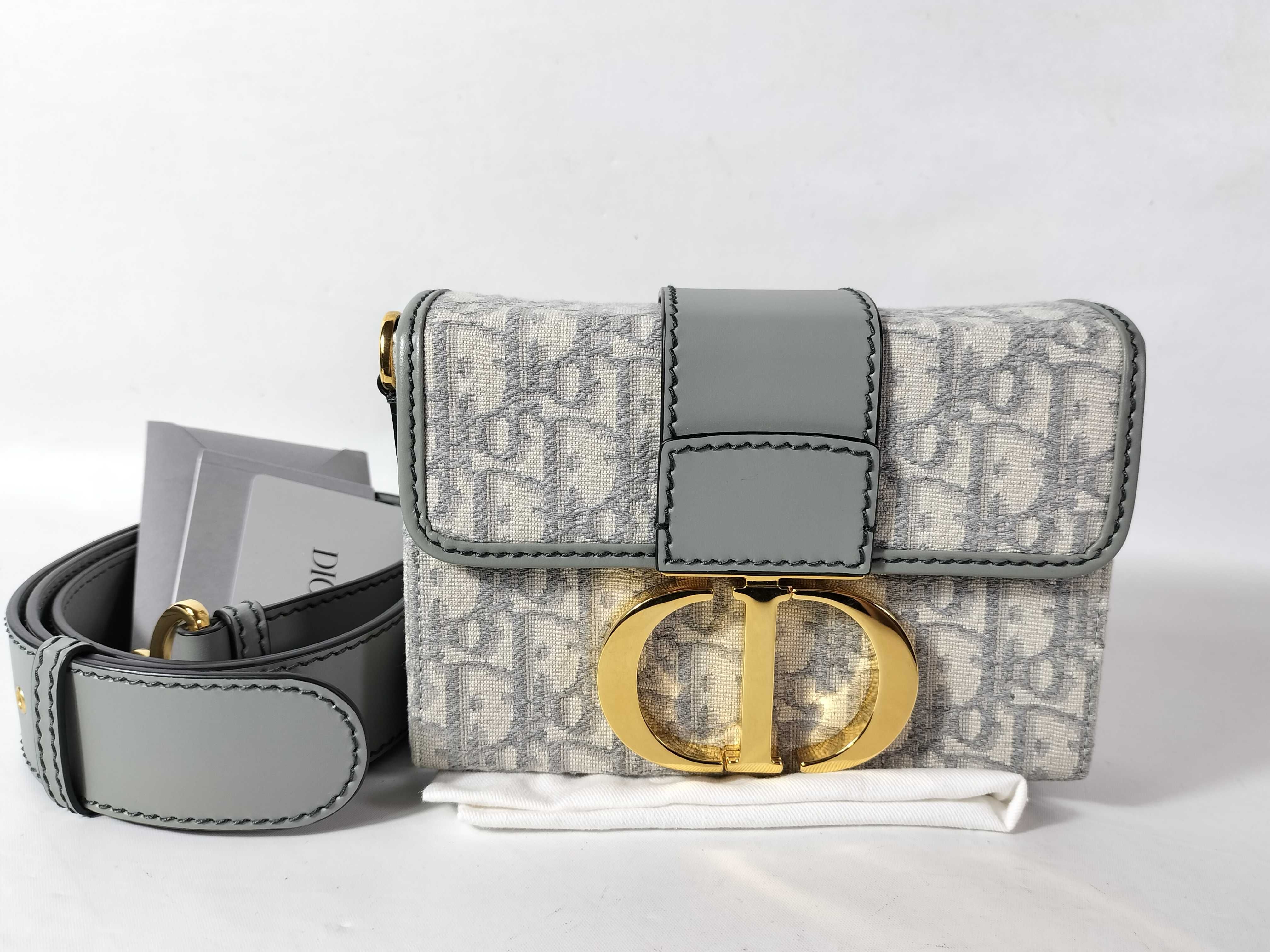 BAG OBLIQUE MONTAIGNE 30 SMALL BOX SHOULDER GREY Shoulder Bag