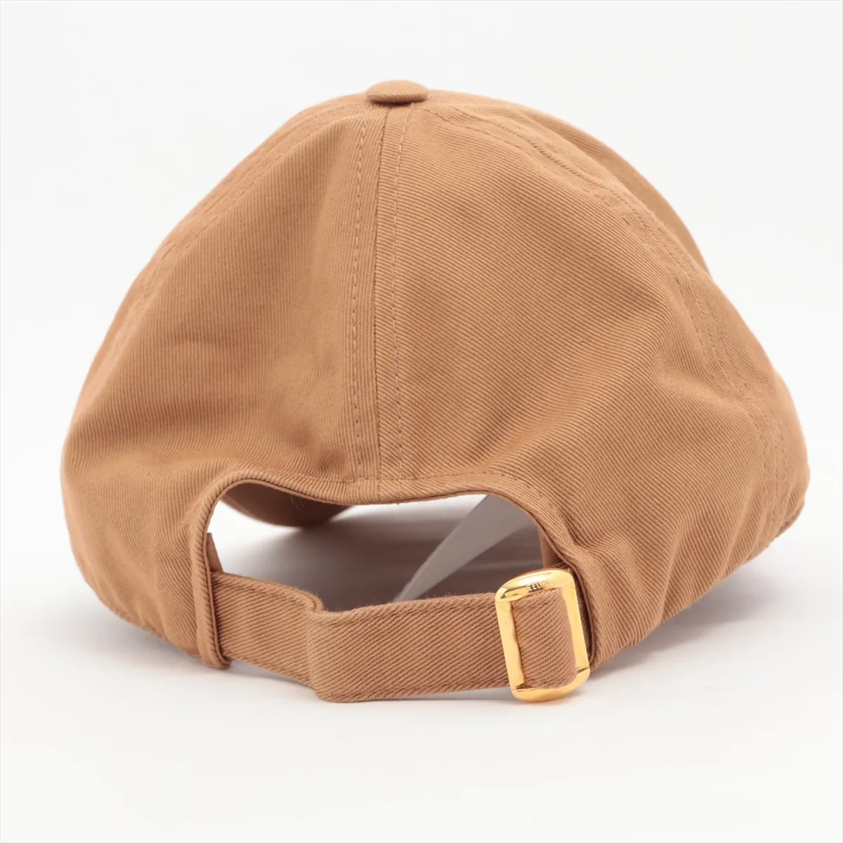 2AUT6234X Triomphe Cap, Size S, Cotton, Brown. Shows signs of wear including — view 3