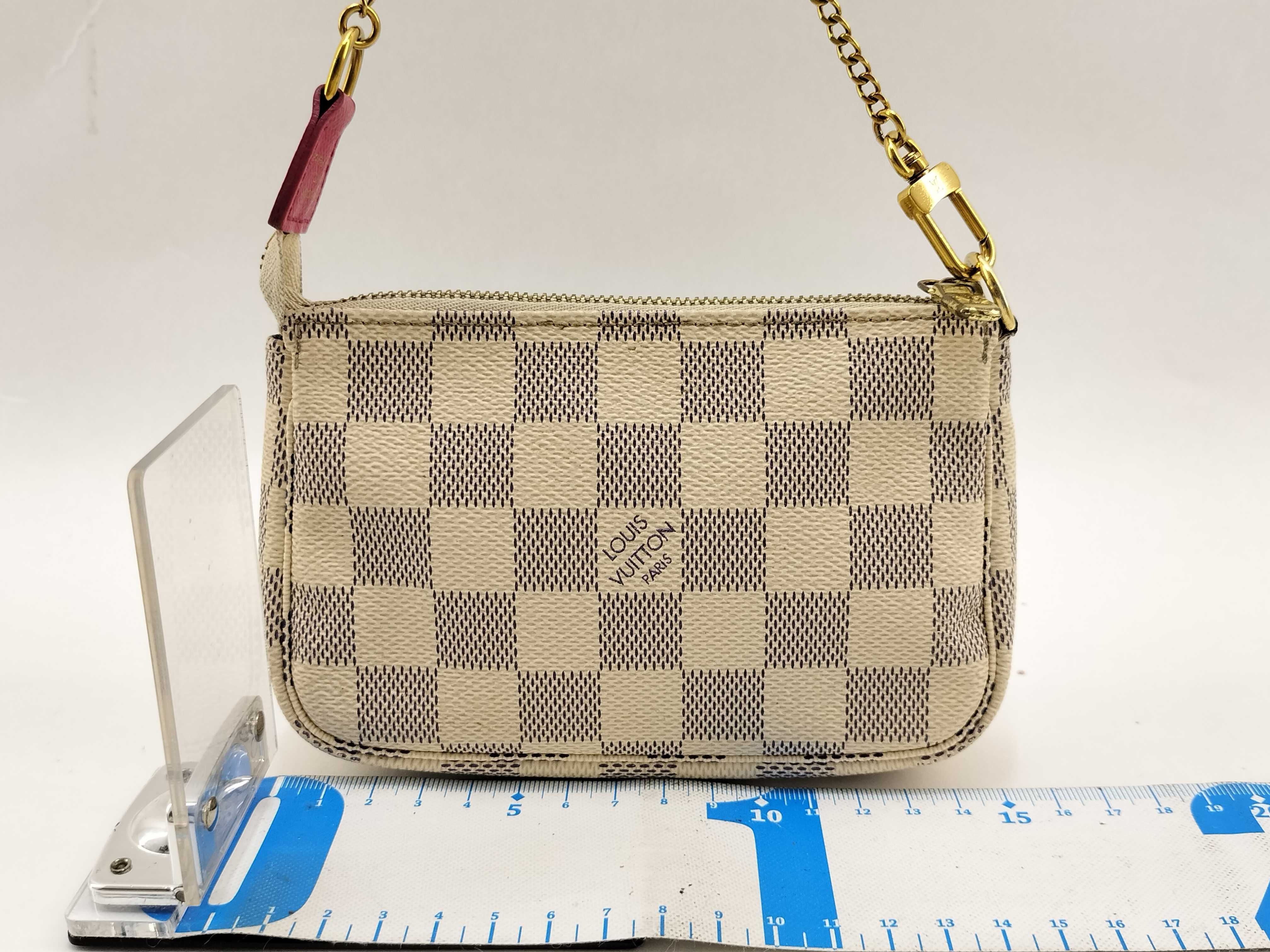 Damier Azur Louis Vuitton N62200 Damier Mini Pochette Pouch — view 2