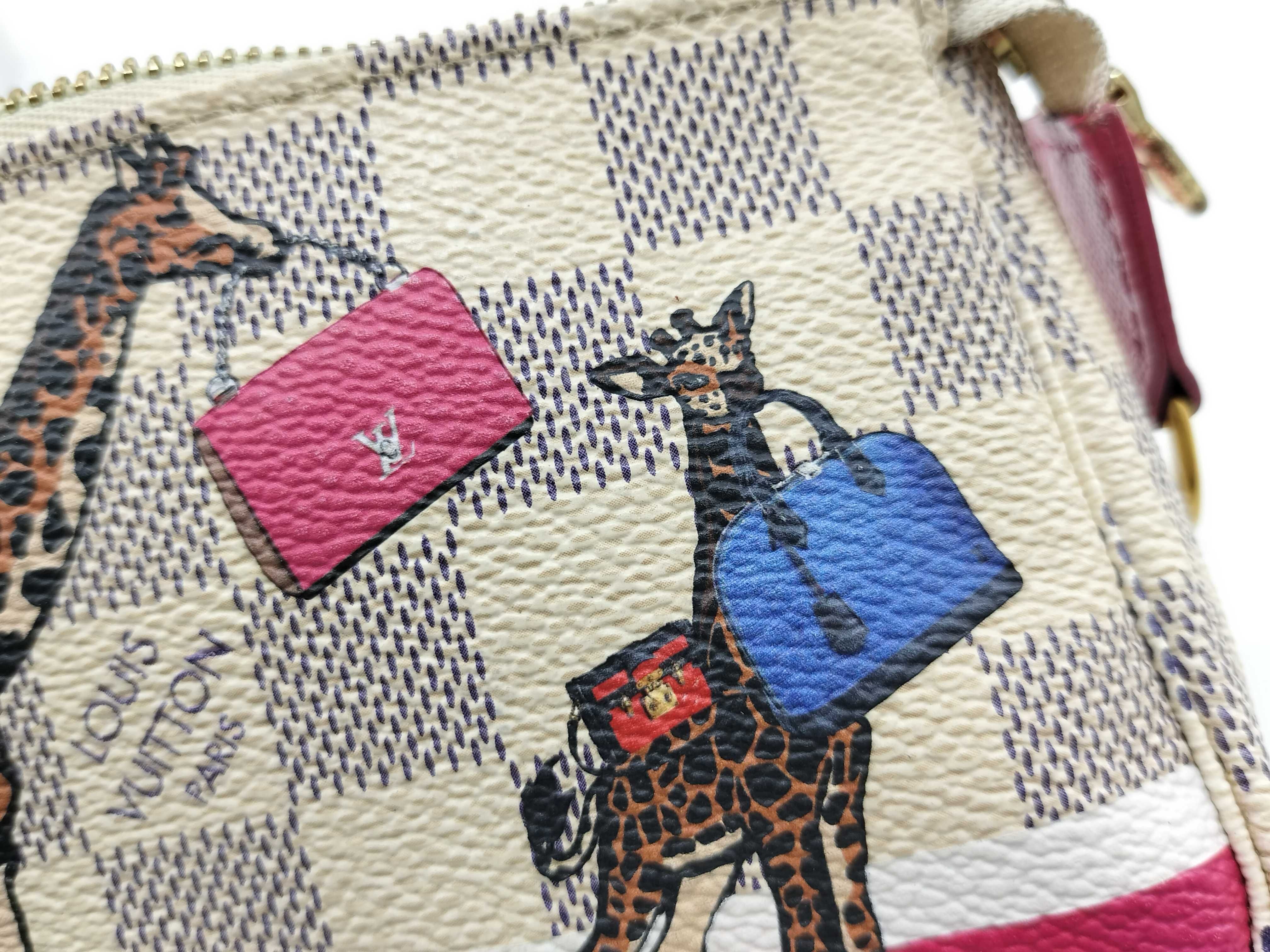 Damier Azur Louis Vuitton N62200 Damier Mini Pochette Pouch — view 14
