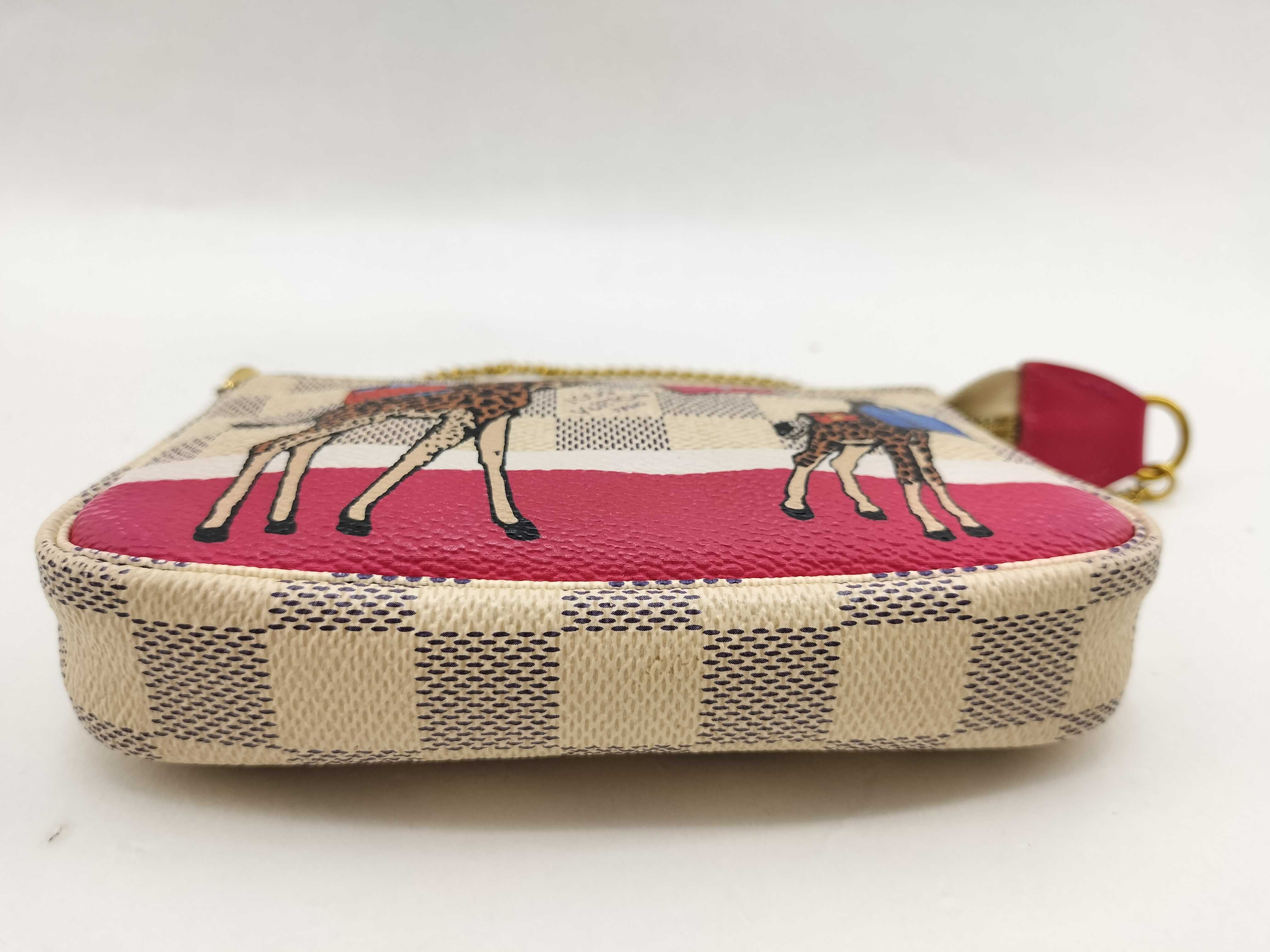 Damier Azur Louis Vuitton N62200 Damier Mini Pochette Pouch — view 3
