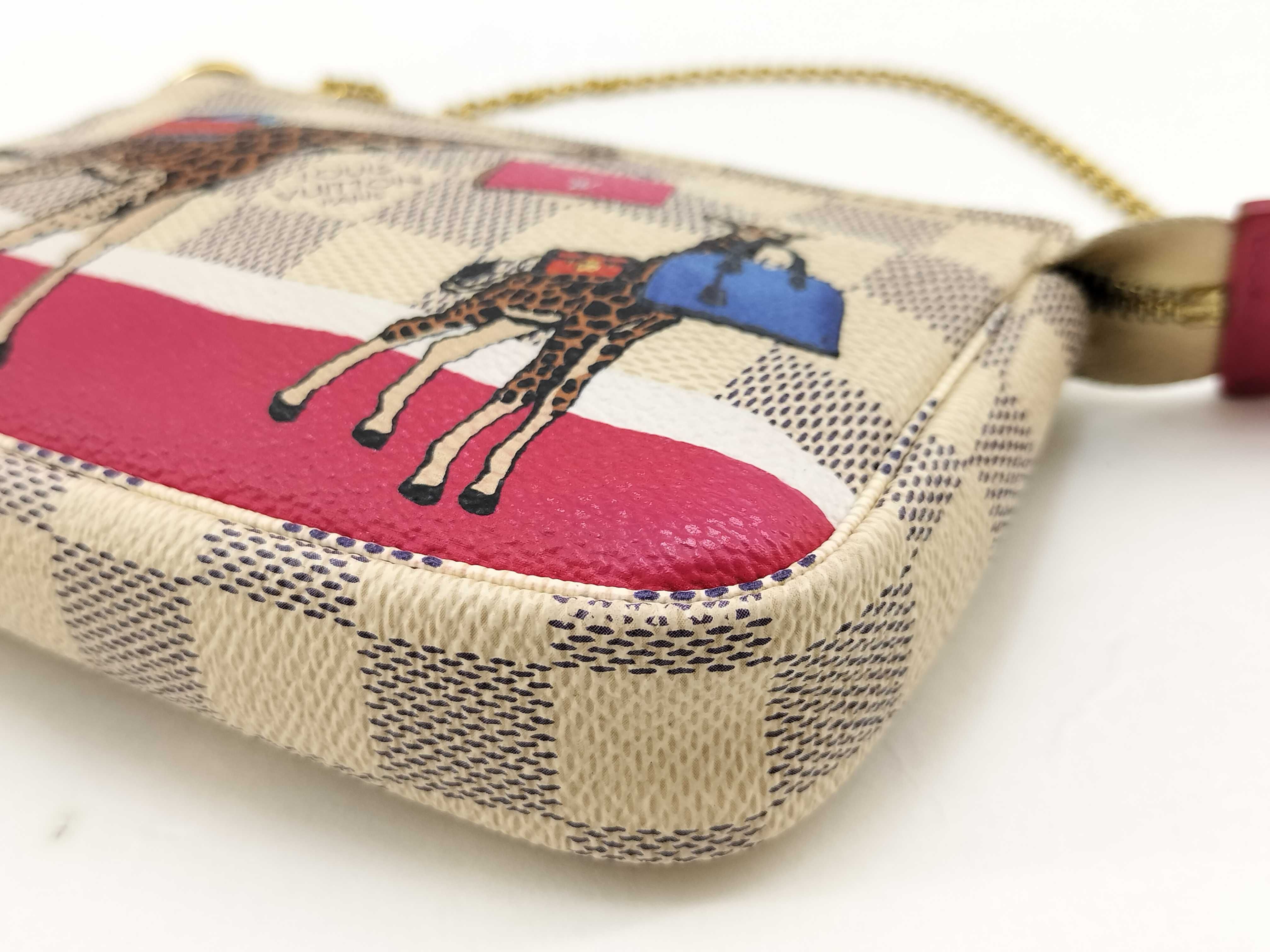 Damier Azur Louis Vuitton N62200 Damier Mini Pochette Pouch — view 4