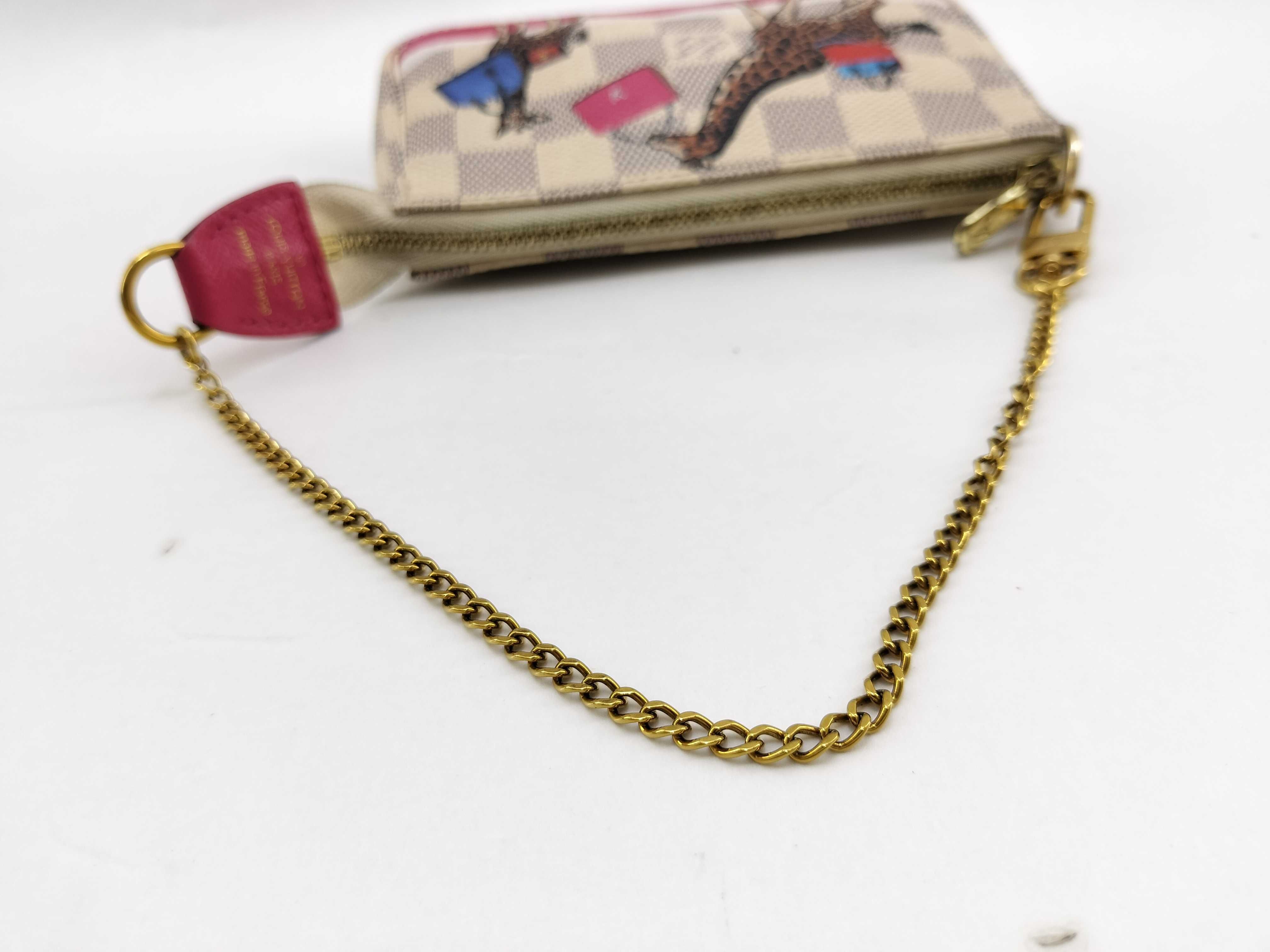 Damier Azur Louis Vuitton N62200 Damier Mini Pochette Pouch — view 5