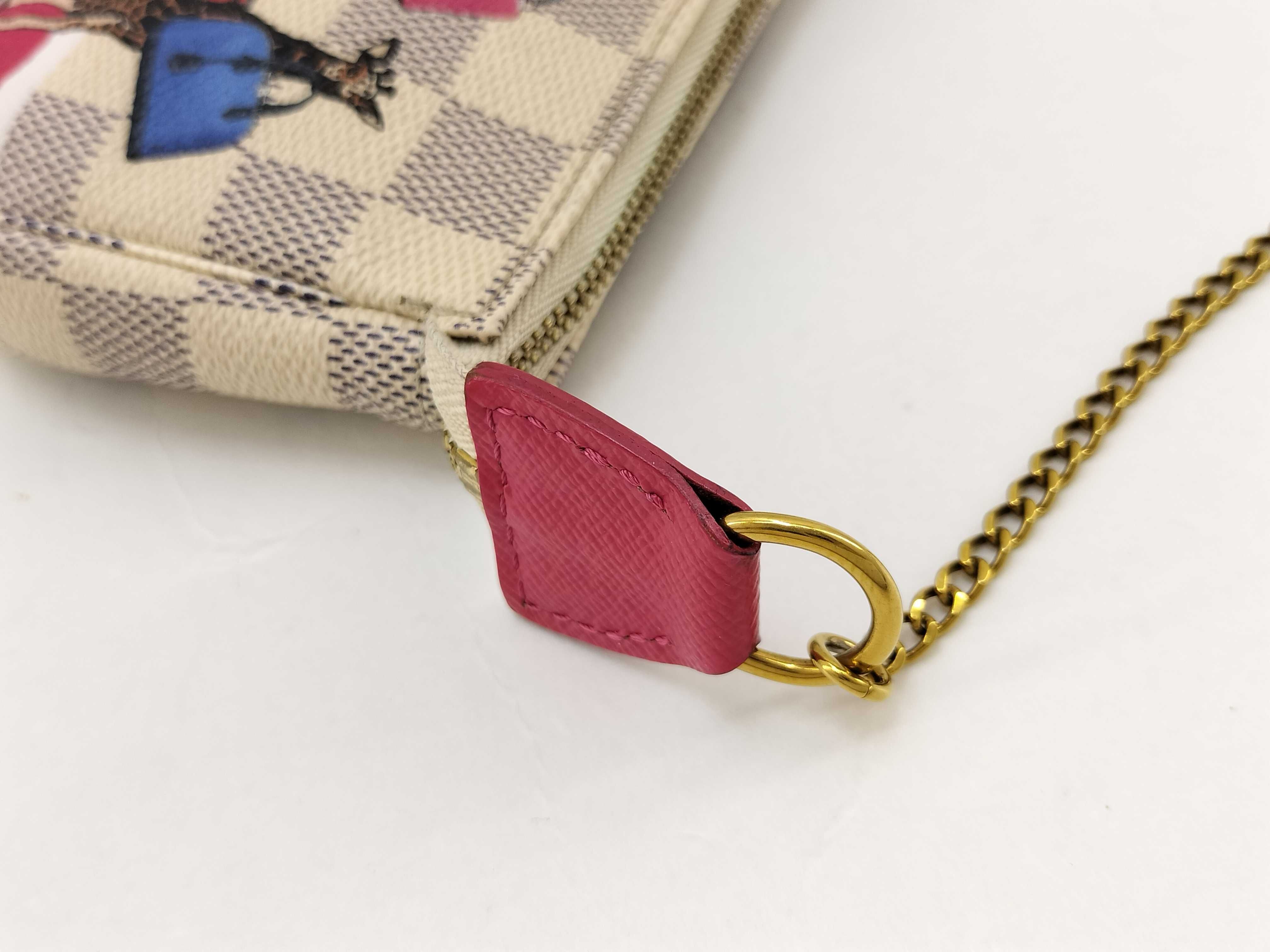 Damier Azur Louis Vuitton N62200 Damier Mini Pochette Pouch — view 8