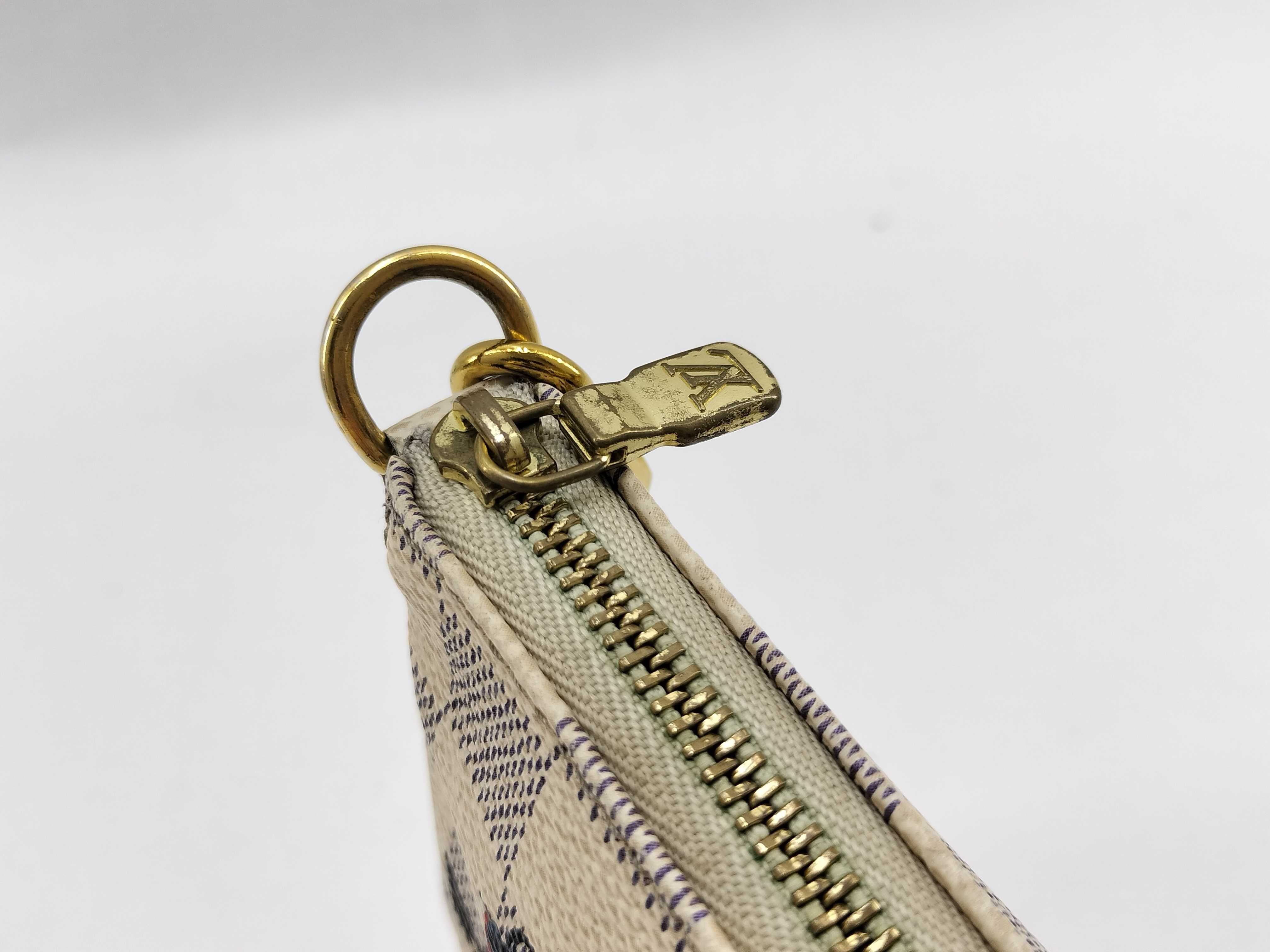 Damier Azur Louis Vuitton N62200 Damier Mini Pochette Pouch — view 10