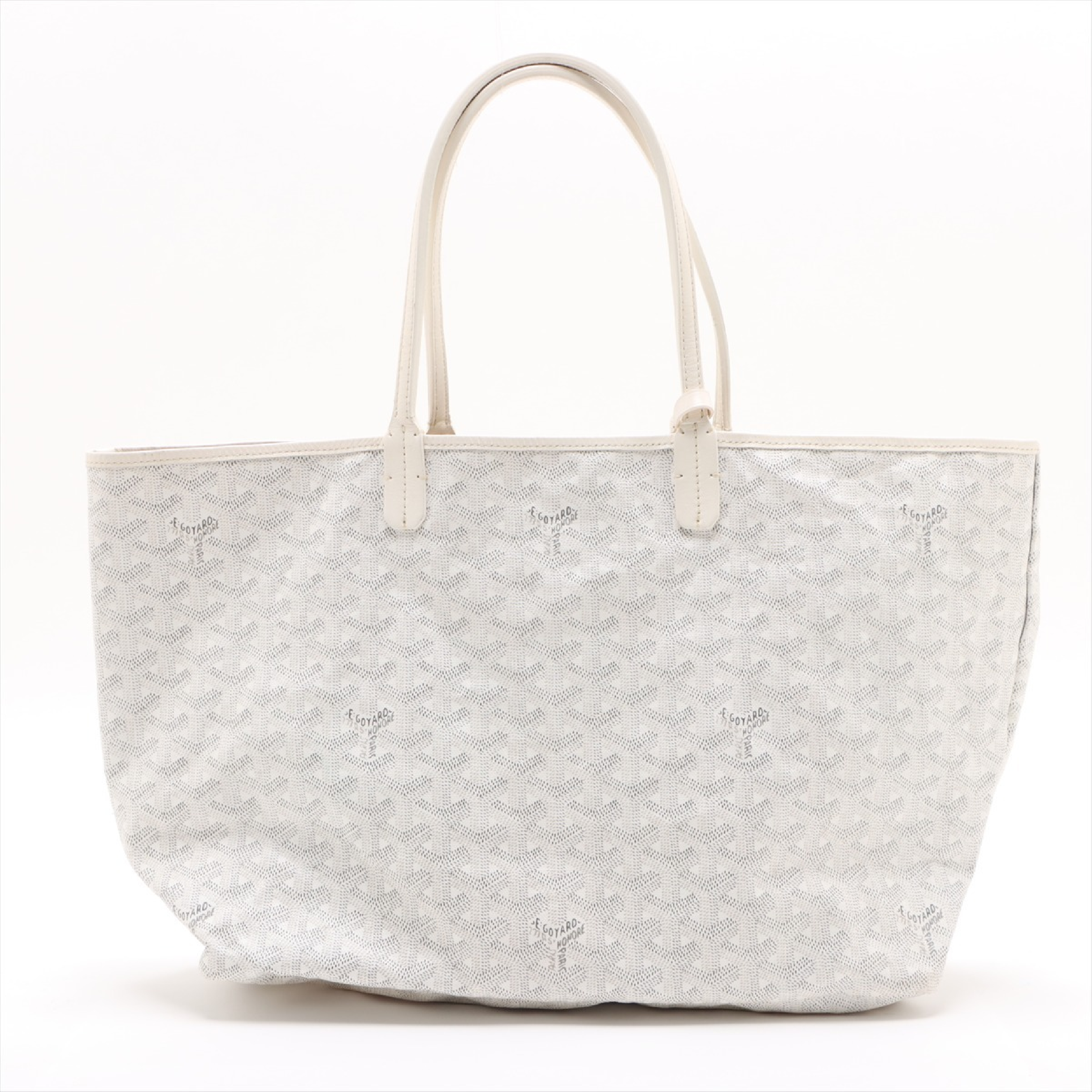 Saint Louis PM PVC x Leather Tote Bag, White, Marquage Tote Bag — view 2