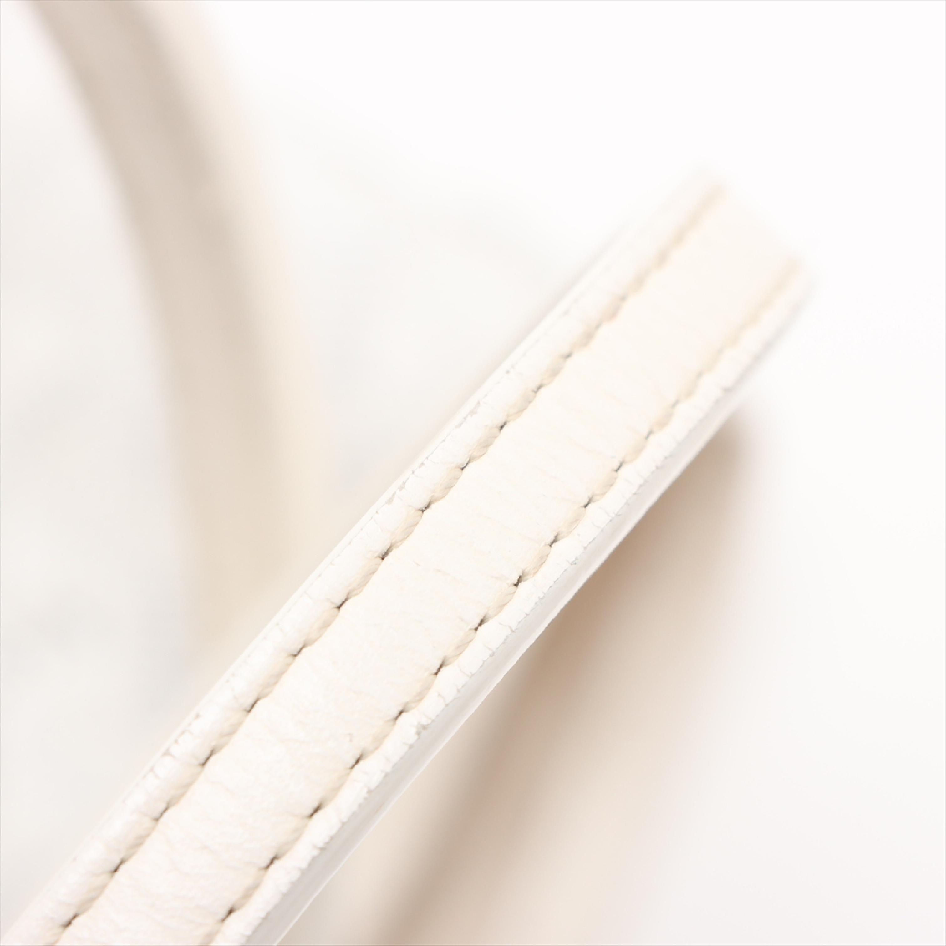Saint Louis PM PVC x Leather Tote Bag, White, Marquage Tote Bag — view 11