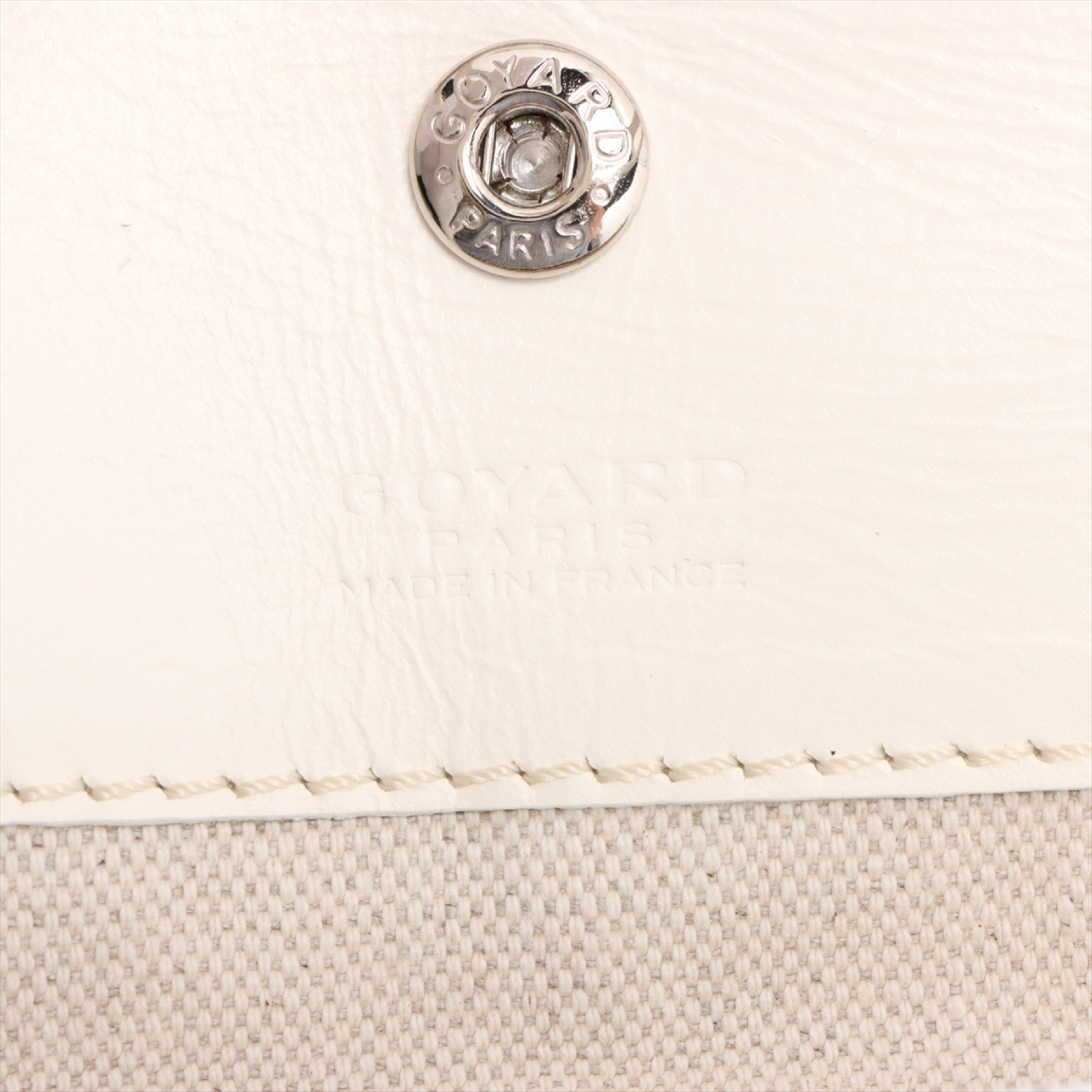Saint Louis PM PVC x Leather Tote Bag, White, Marquage Tote Bag — view 9