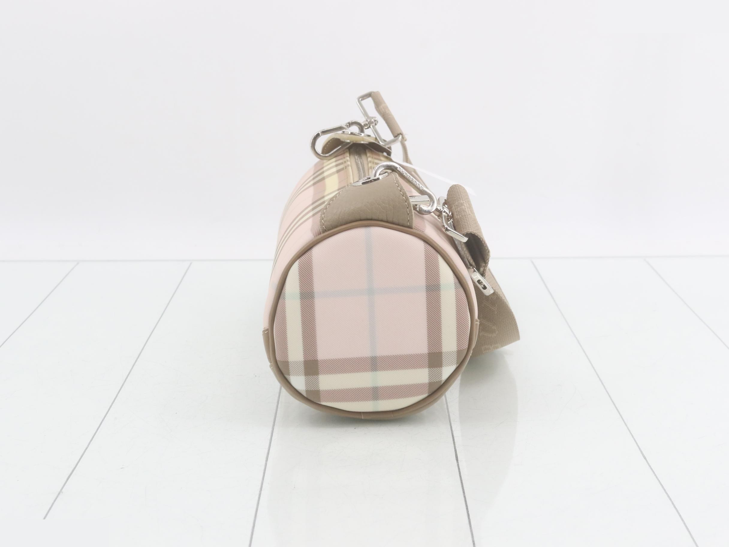 Drum-type PVC canvas, check pattern, W24 H12 D11.5 — view 4