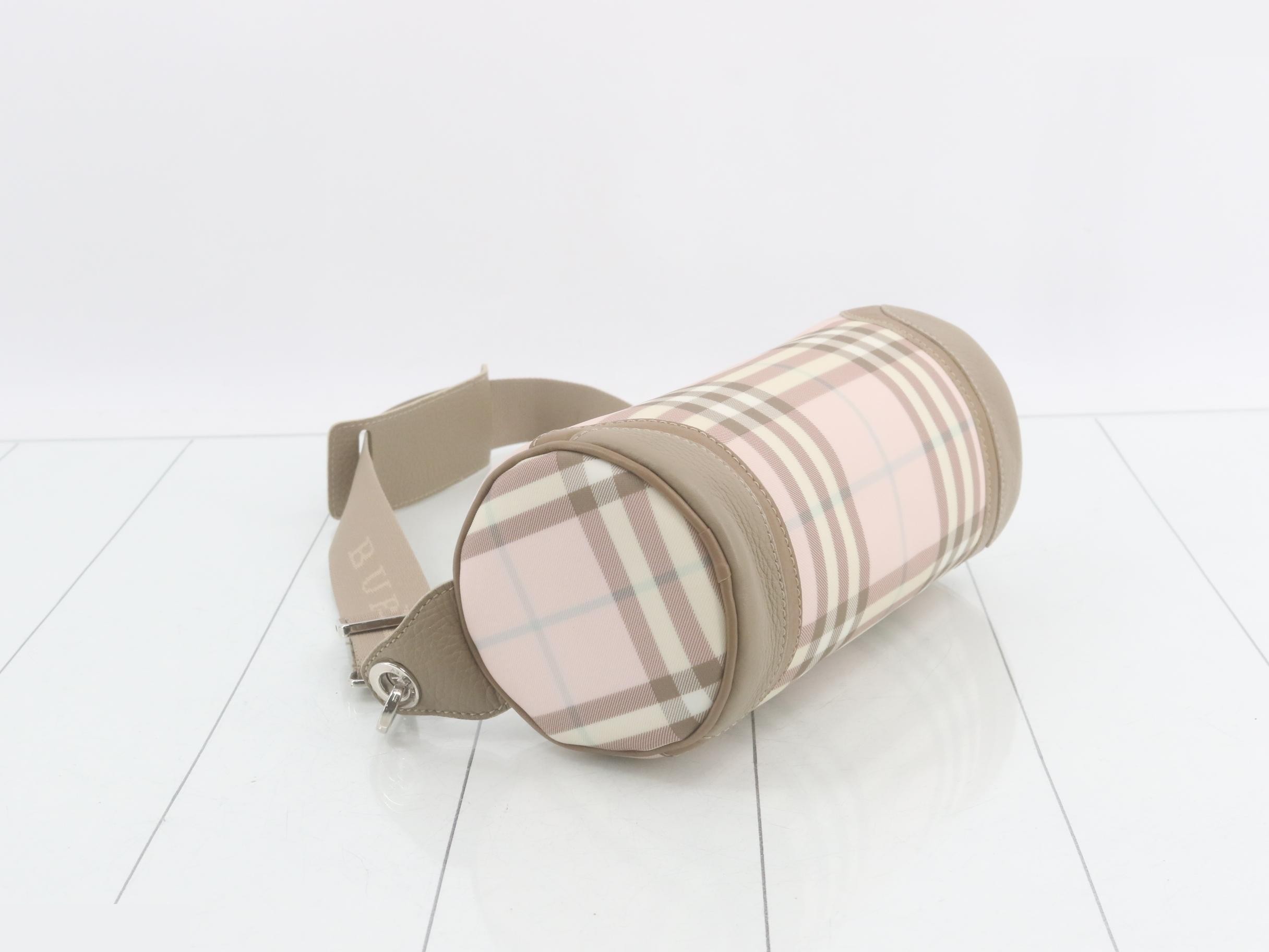 Drum-type PVC canvas, check pattern, W24 H12 D11.5 — view 5