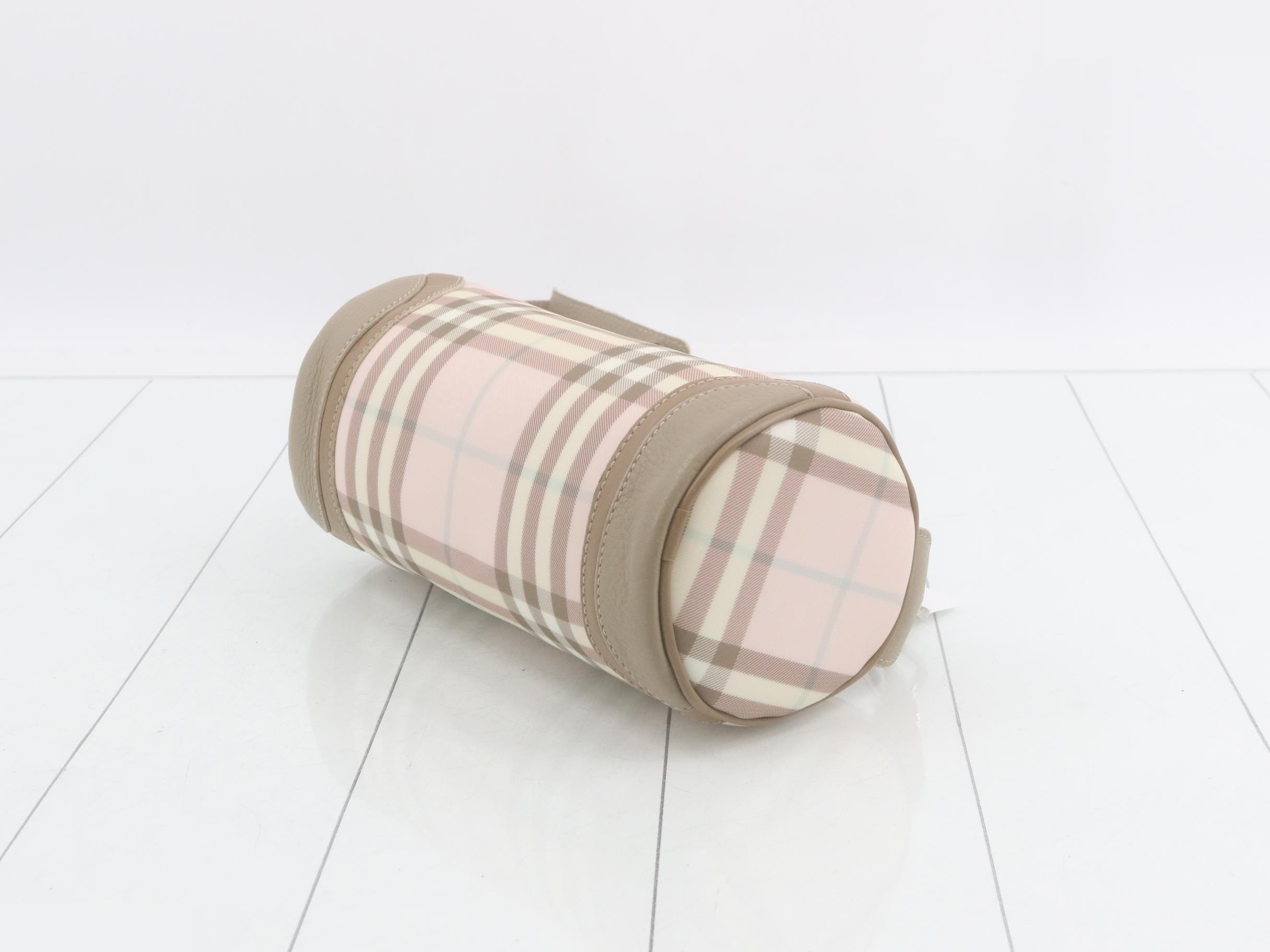Drum-type PVC canvas, check pattern, W24 H12 D11.5 — view 6