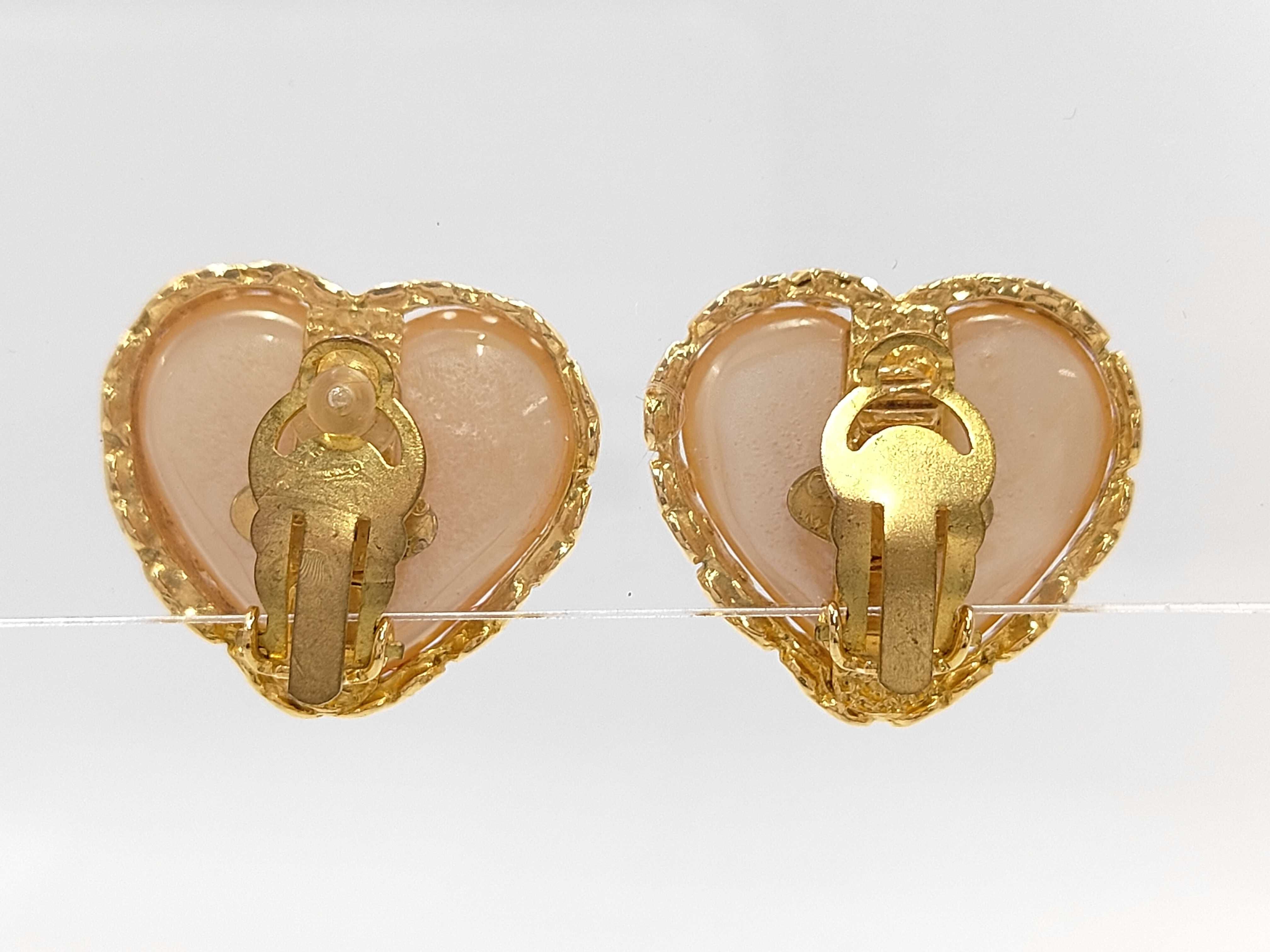 Heart Pearl Earrings — view 2