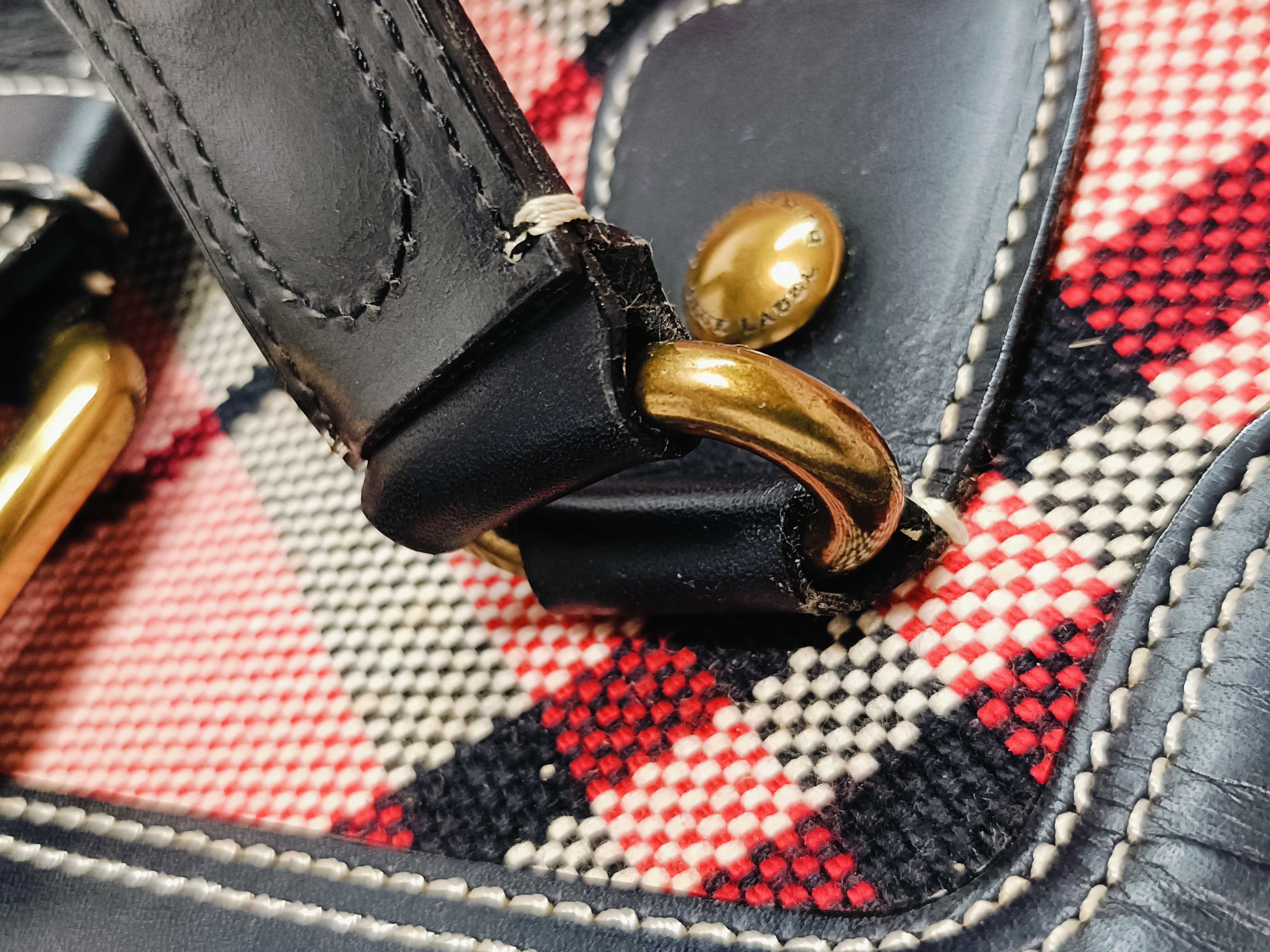 Blue Label Nylon x Leather Tote Handbag — view 5