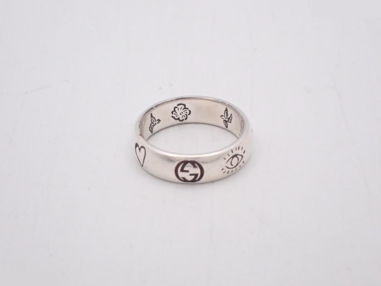 BLIND FOR LOVE ring, 925 sterling silver, 3.5g, size #8.5 — view 2