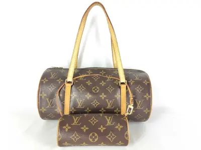 Monogram Papillon Handbag with Pouch
