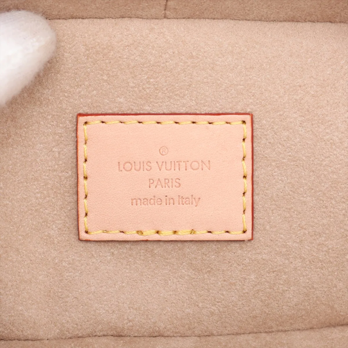 Monogram Laminated Jacquard Micro Vanity Case M22920 Gold, RFID Compatible, with Mirror — view 10