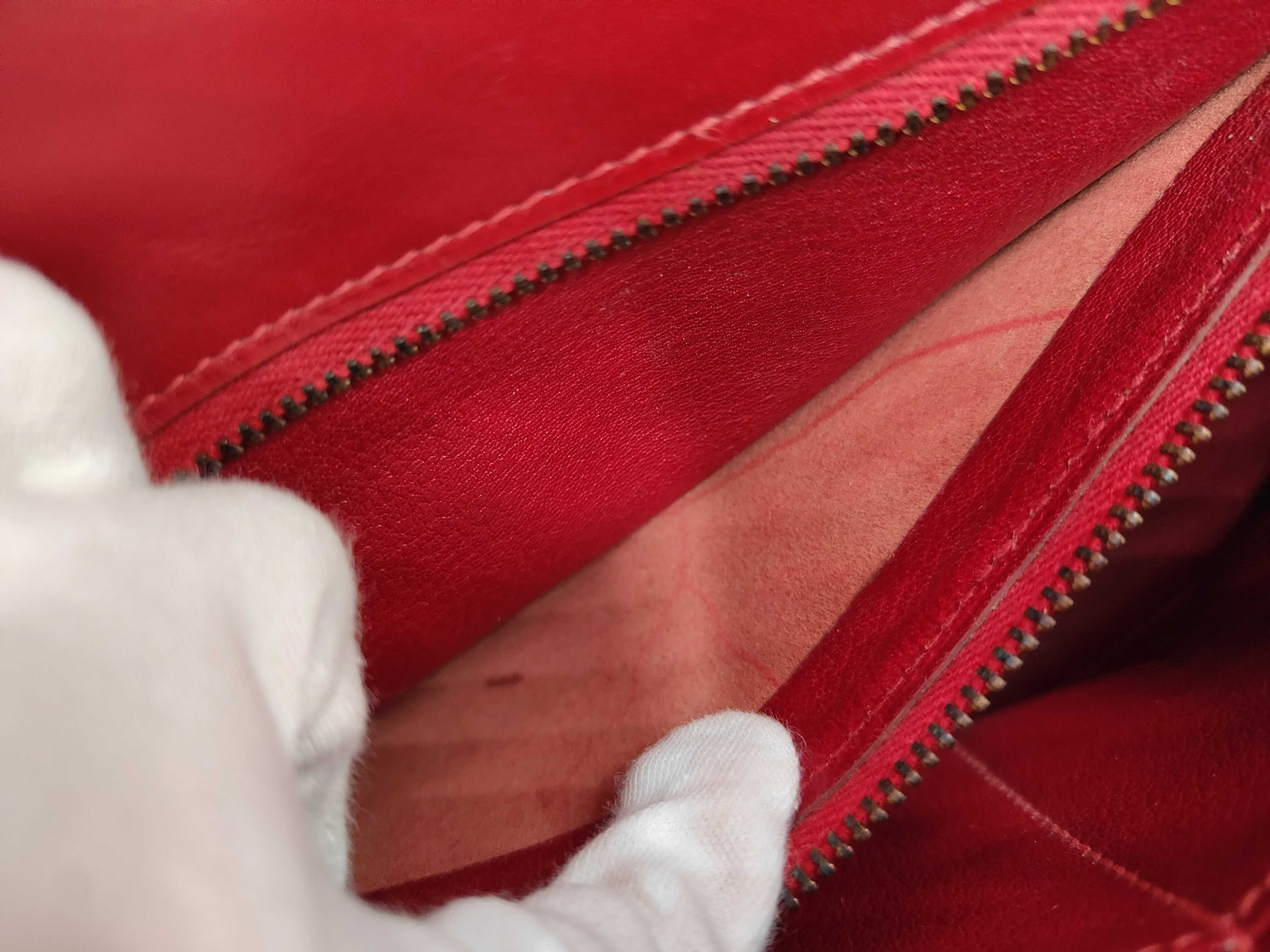 Kelly 28 Box Calf Leather Handbag, Red Tone, Gold Hardware, W Stamp — view 9