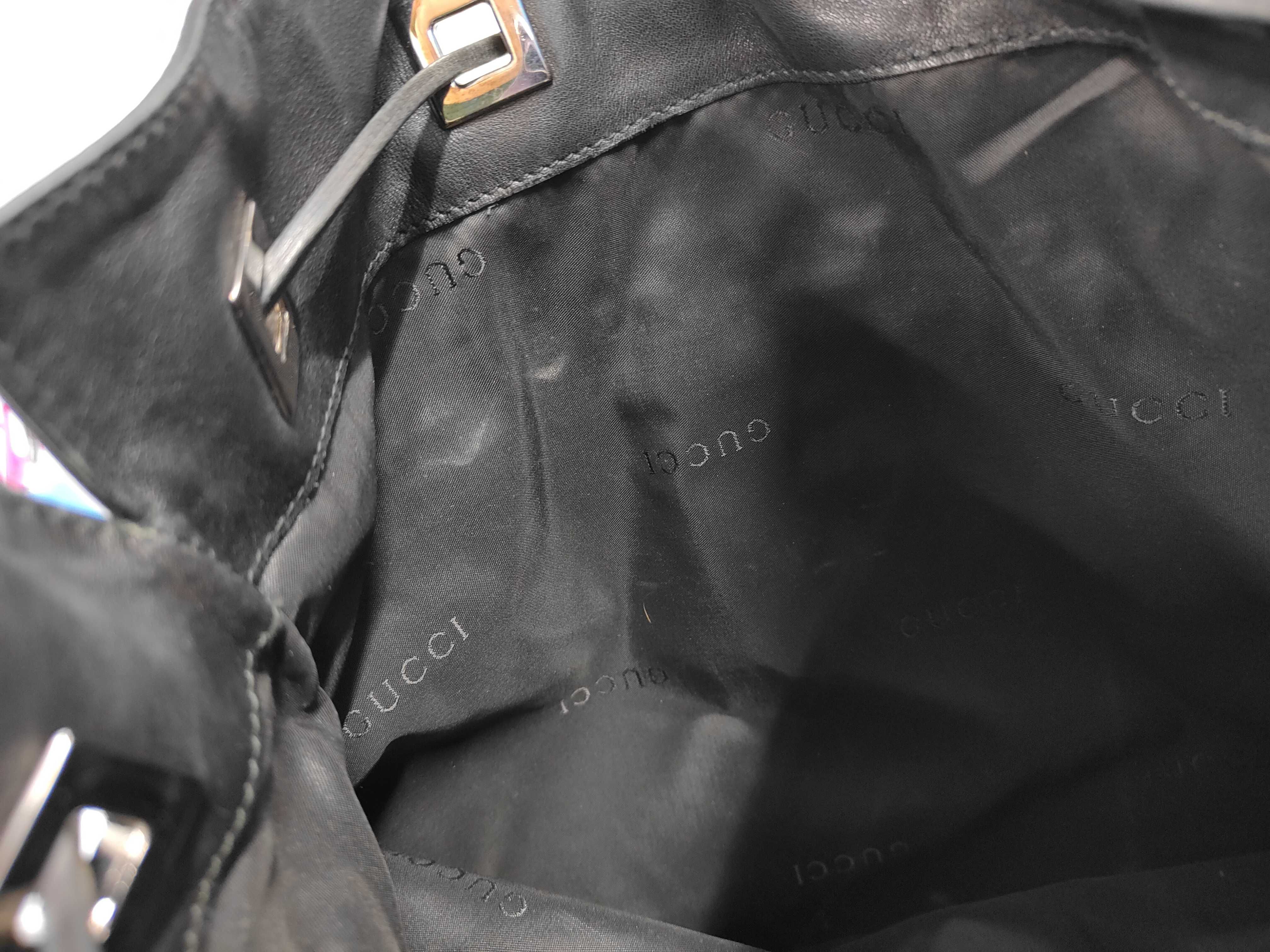 (Tom Ford era) Nylon x Leather Metal Chain Shoulder Bag 001・4036・1705 Drawstring Bag Black (ky24991) Shoulder Bag — view 8
