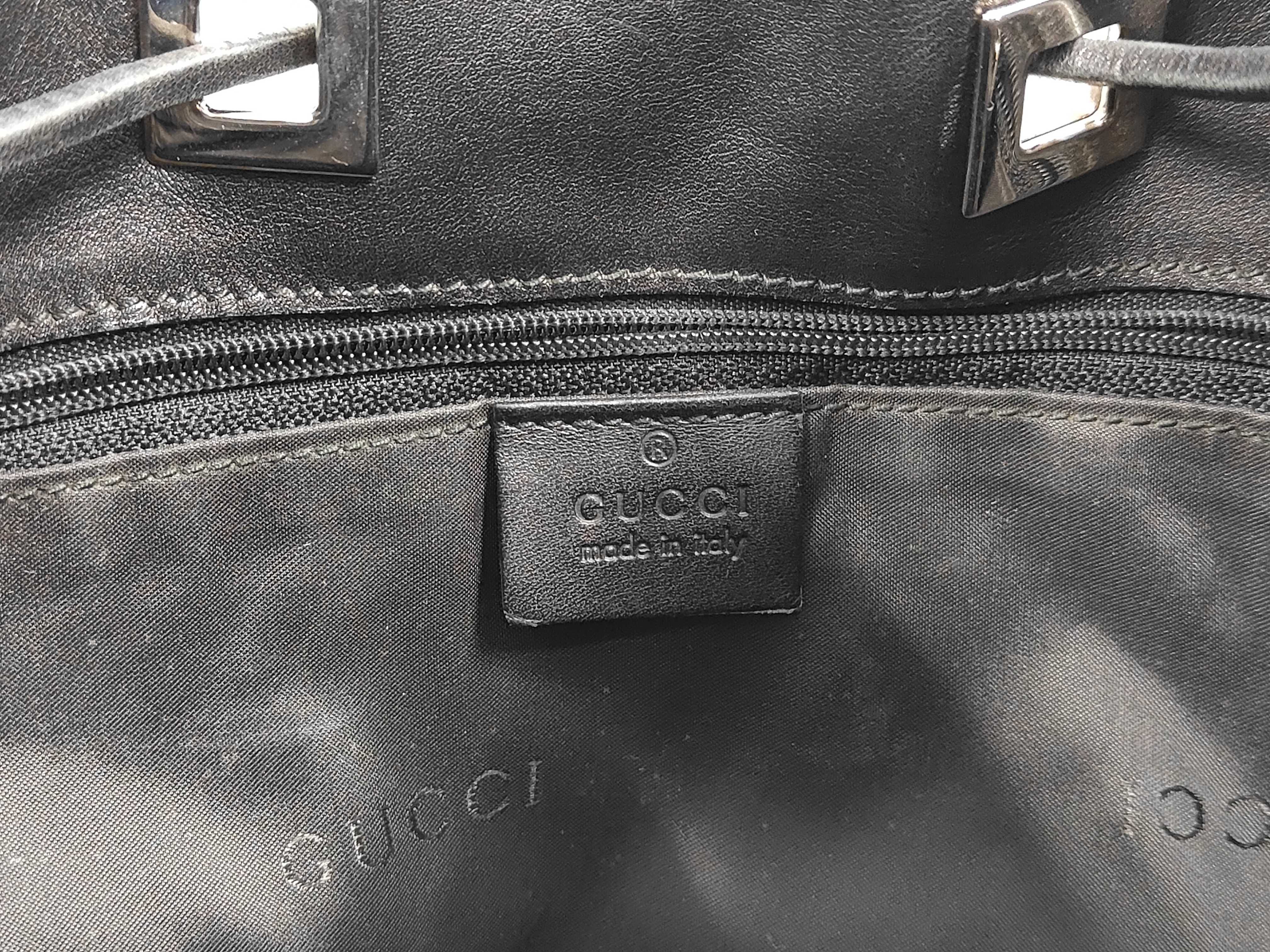 (Tom Ford era) Nylon x Leather Metal Chain Shoulder Bag 001・4036・1705 Drawstring Bag Black (ky24991) Shoulder Bag — view 9
