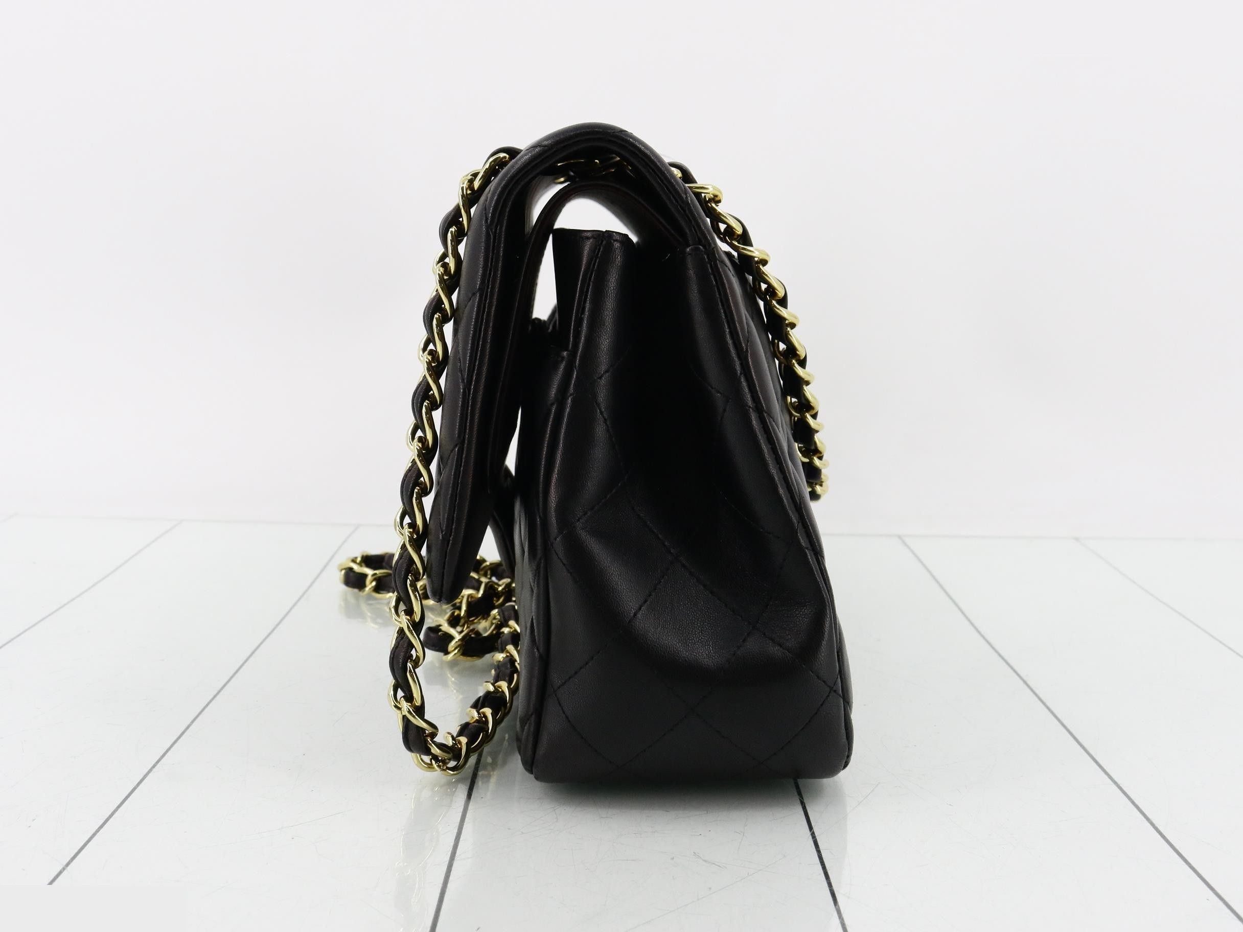 Matelassé Lambskin Double Flap Double Chain Shoulder Bag — view 3