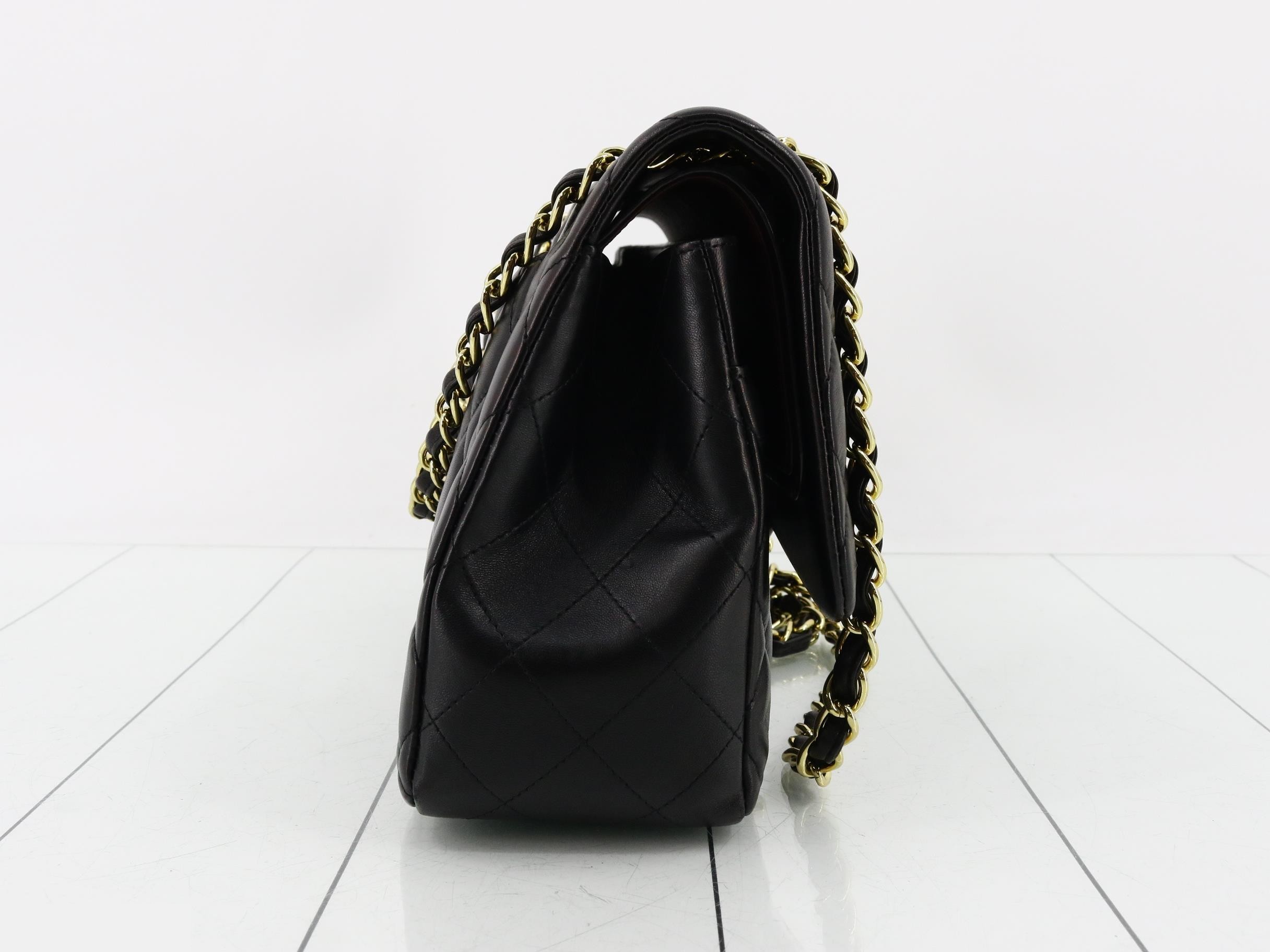 Matelassé Lambskin Double Flap Double Chain Shoulder Bag — view 4