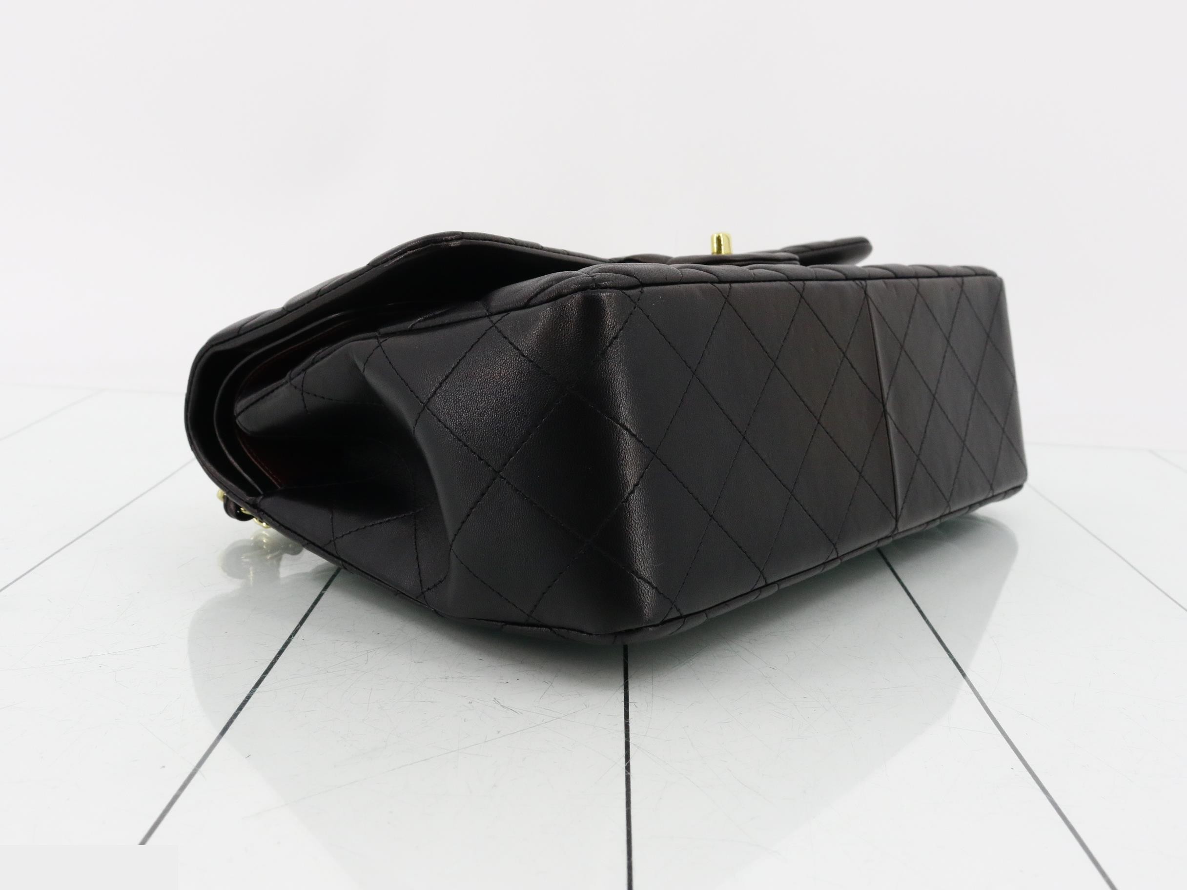 Matelassé Lambskin Double Flap Double Chain Shoulder Bag — view 5