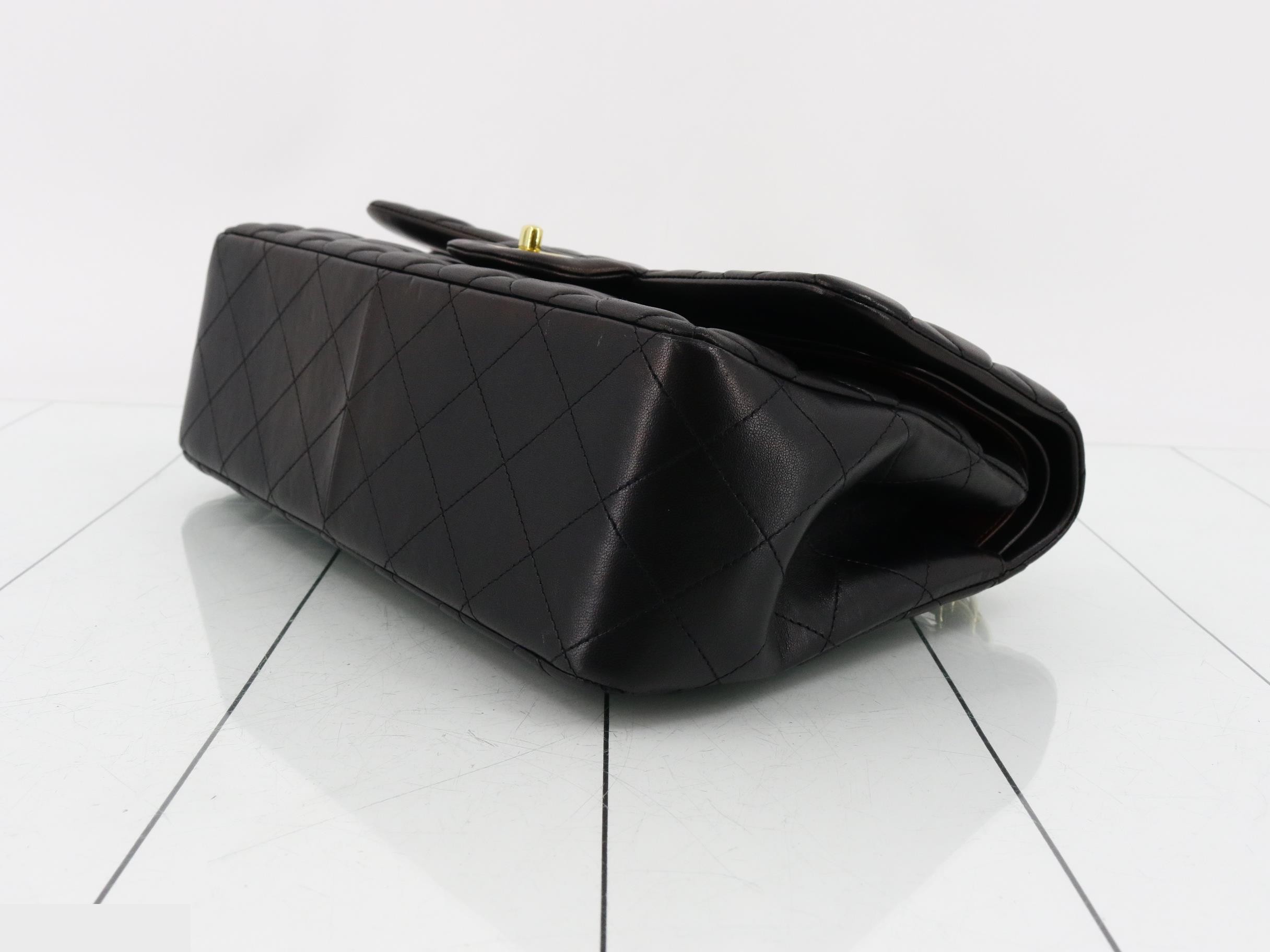 Matelassé Lambskin Double Flap Double Chain Shoulder Bag — view 6
