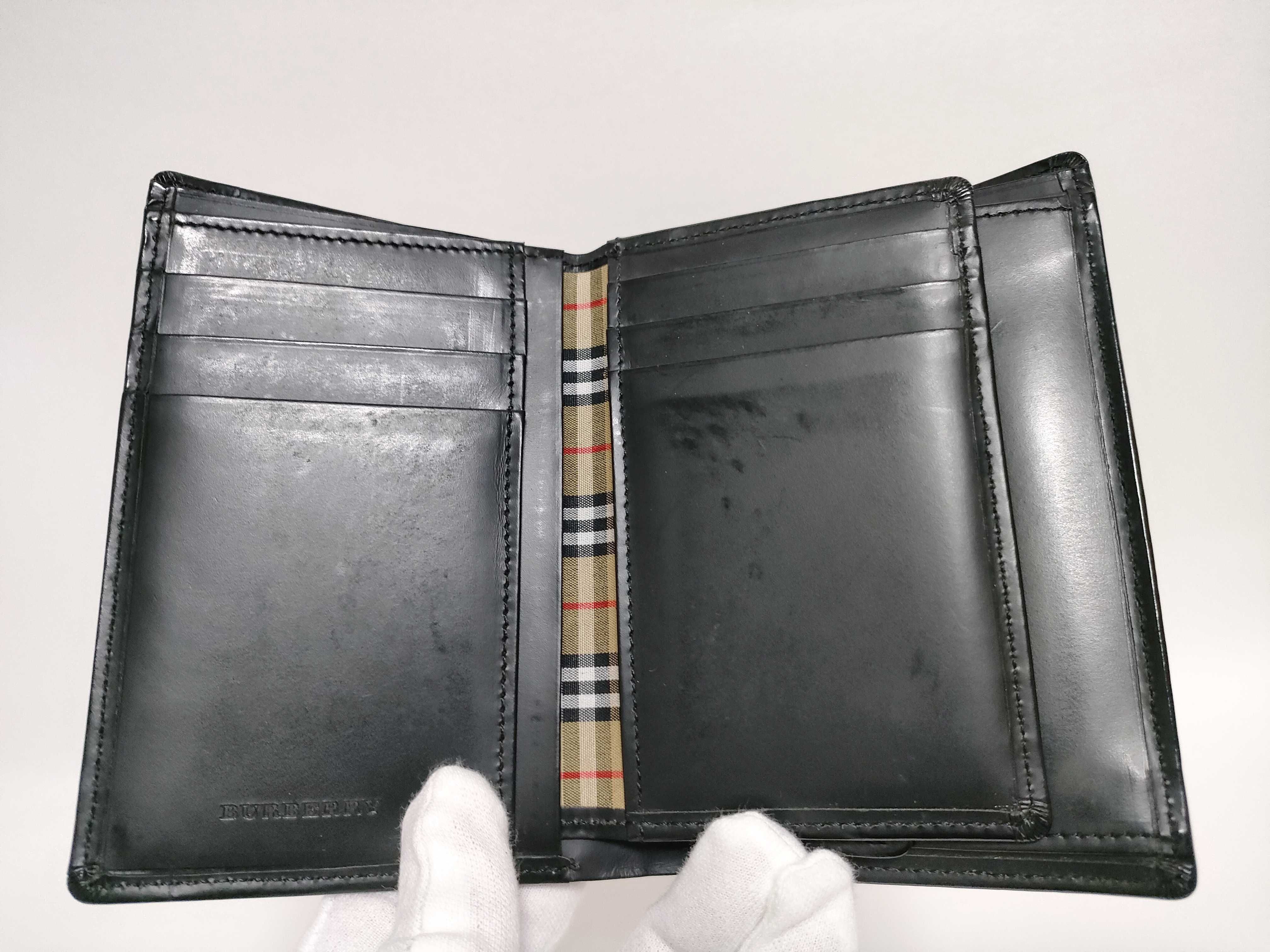 Leather Check Folding Wallet — view 12