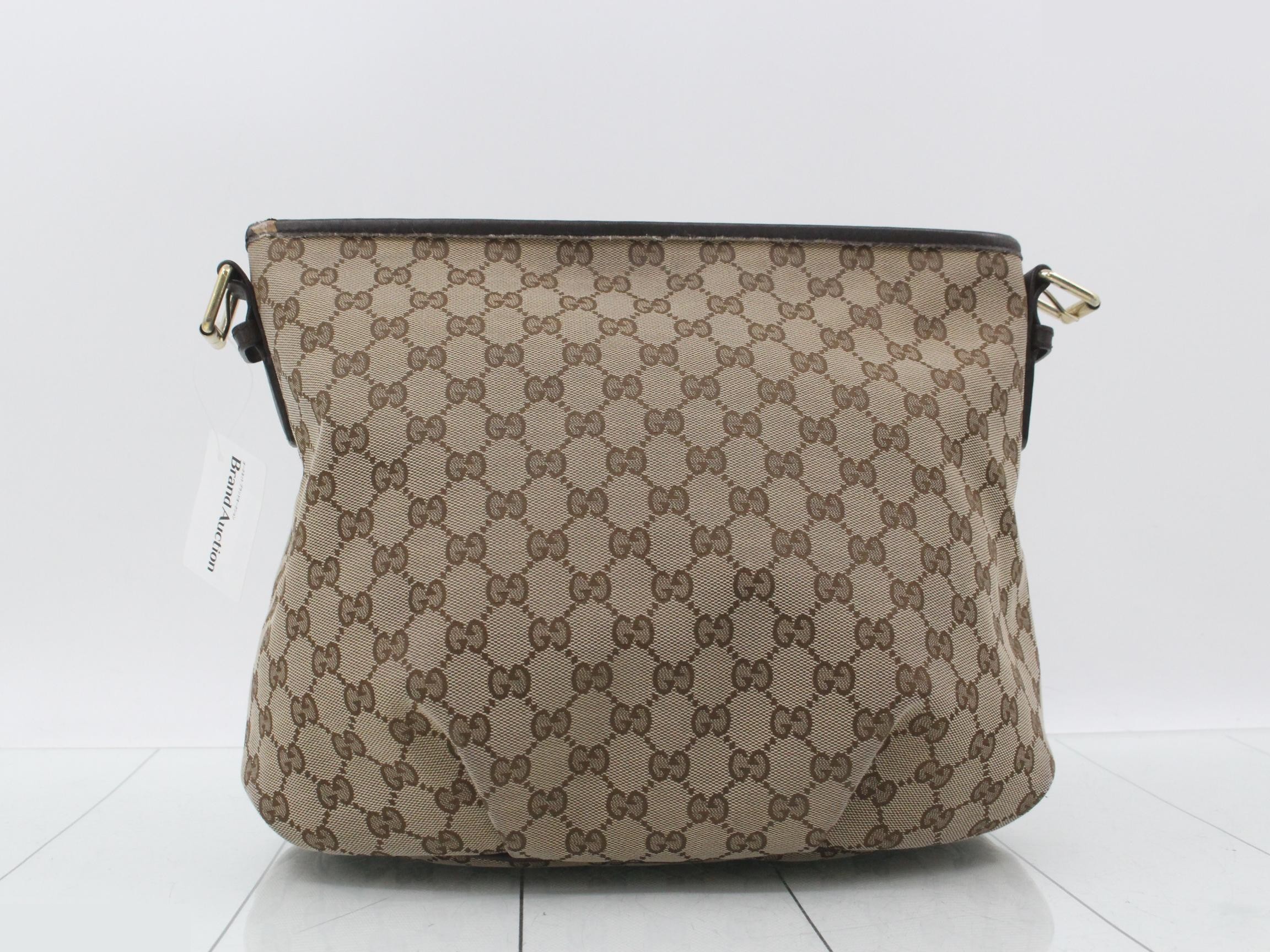Canvas Shoulder Bag, Brown, 388930, 527066 — view 2
